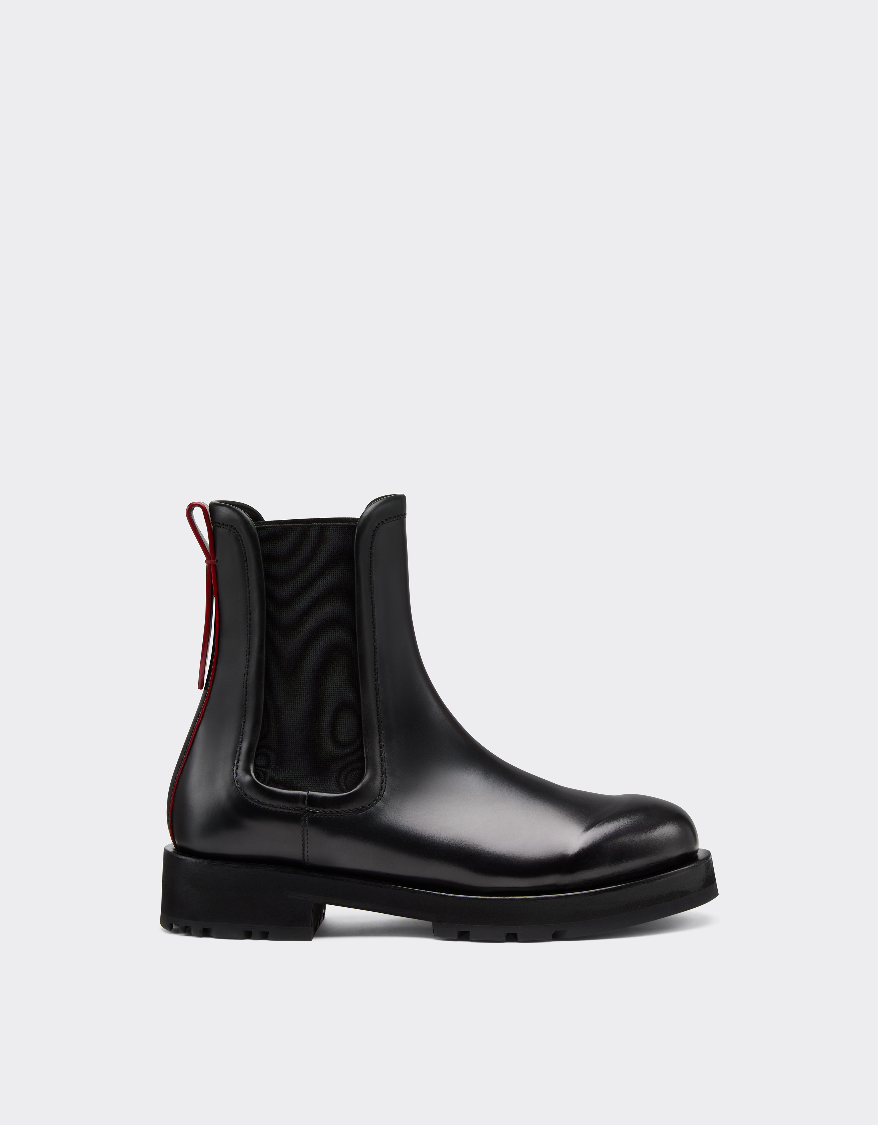Ferrari Chelsea Ankle Boot In Matte Leather In Black