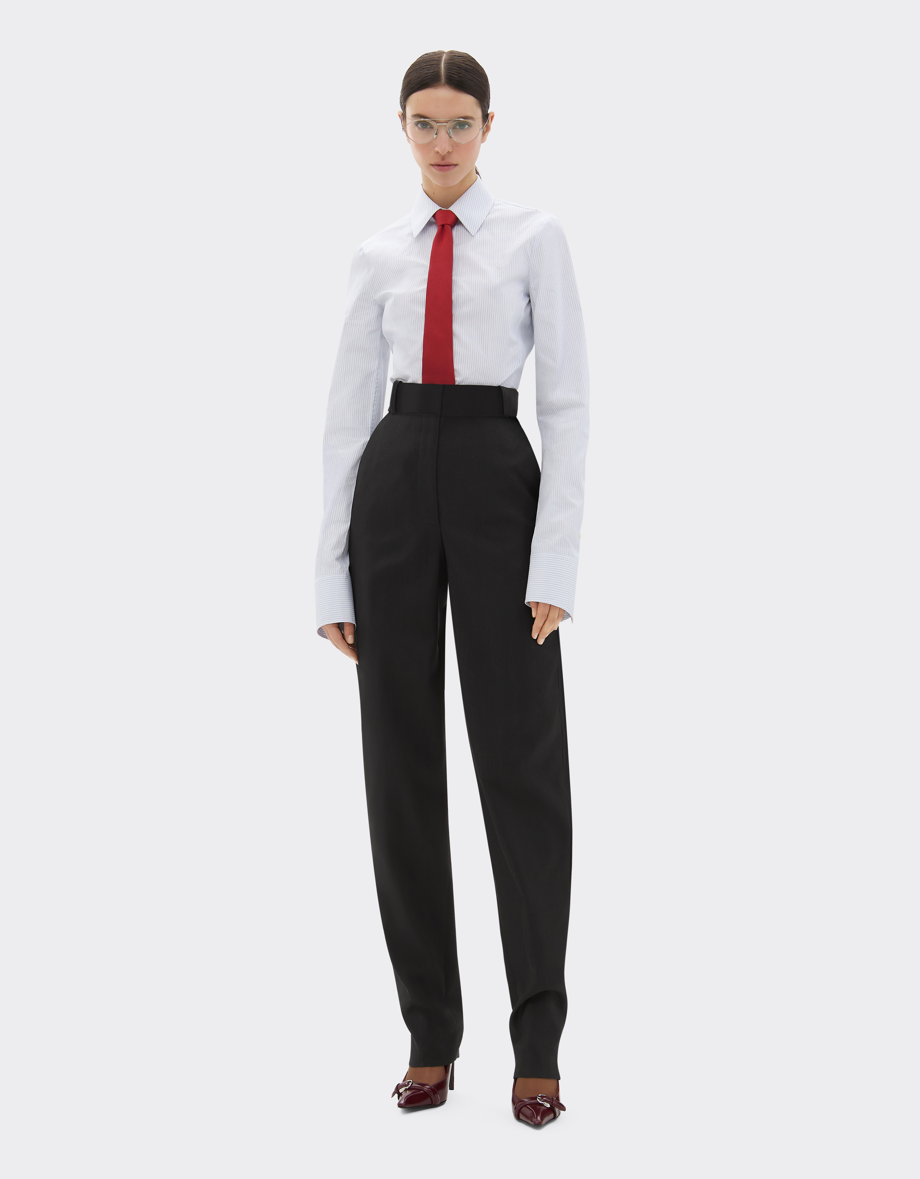 Ferrari Trousers In Q-cycle® Mélange Wool In Black