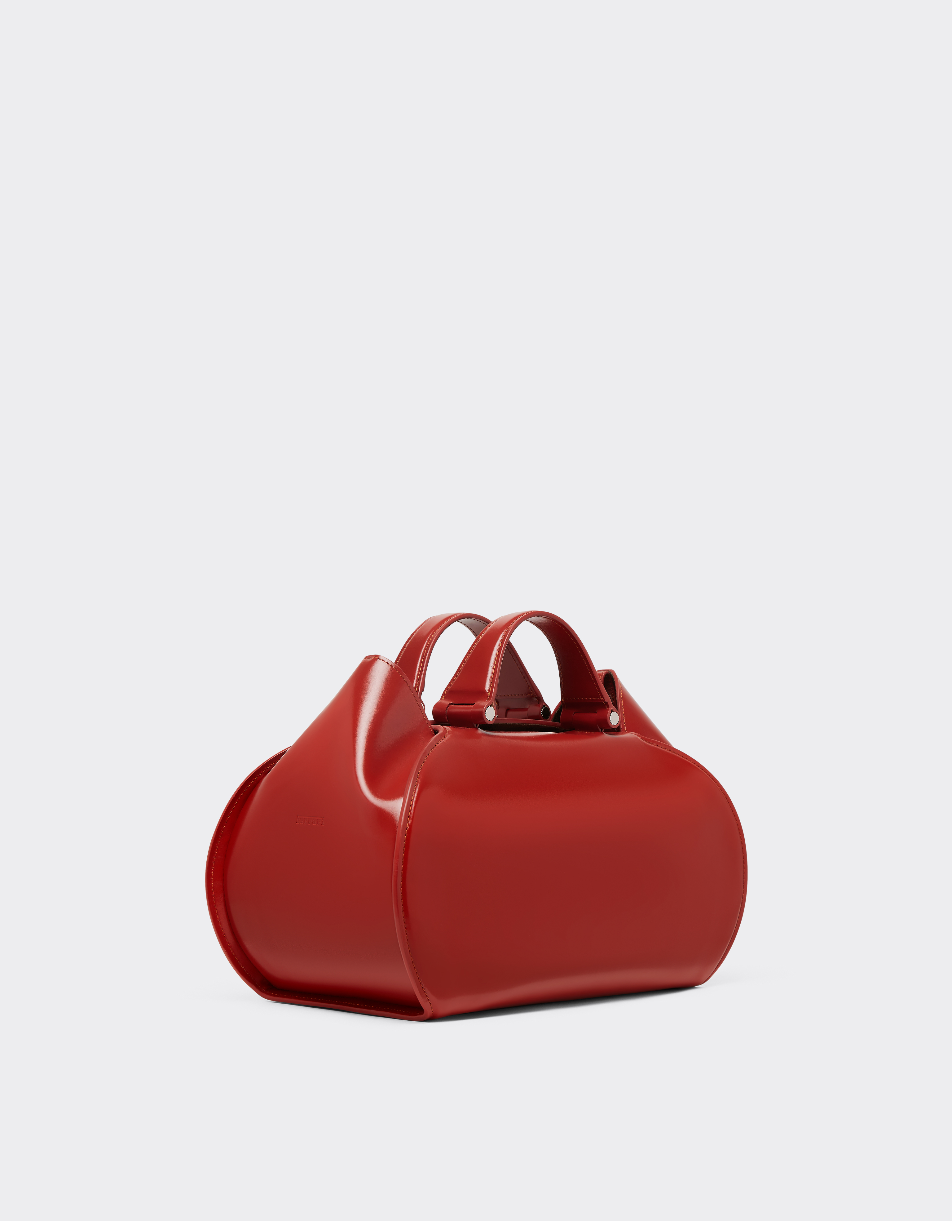 Ferrari Dino Handbag In Shiny Leather In Maison Red