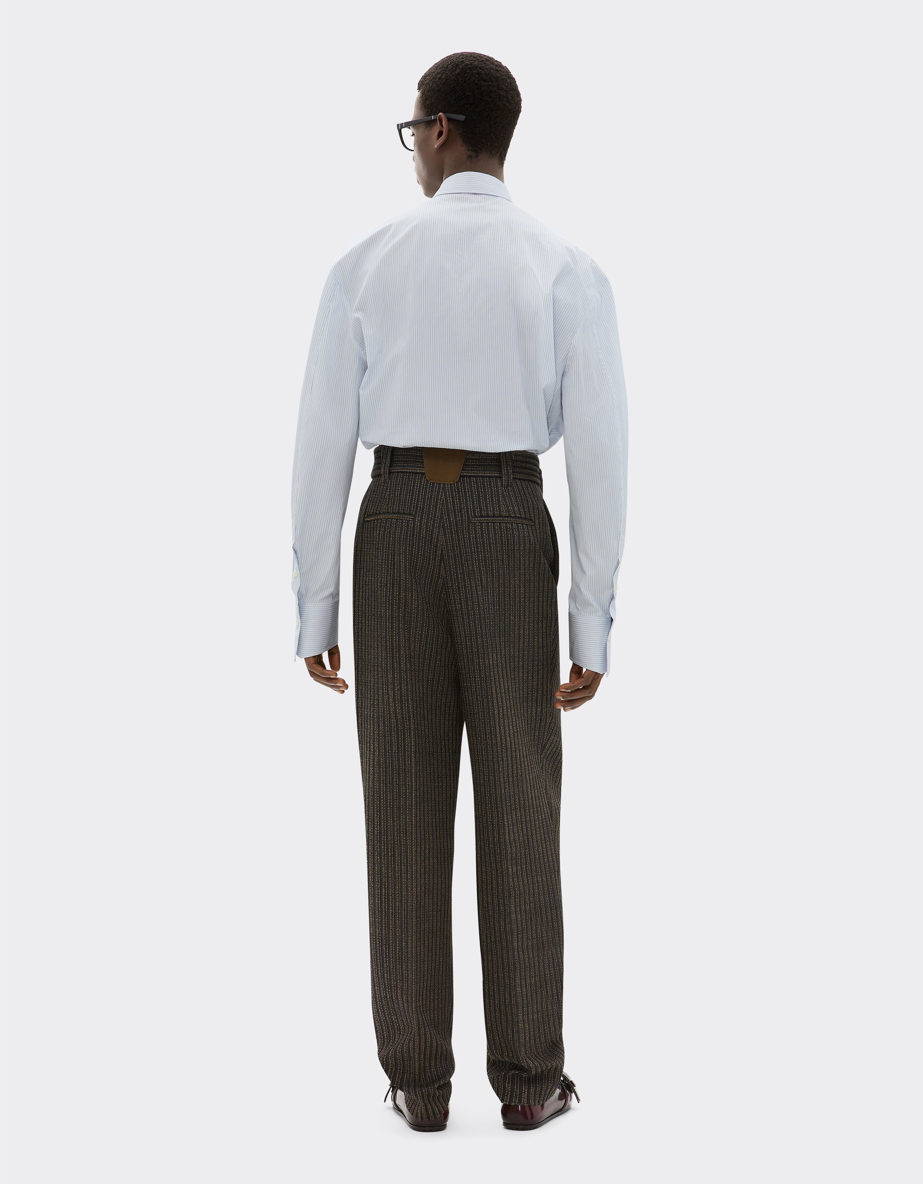 Ferrari Multistriped Cotton Shirt In White