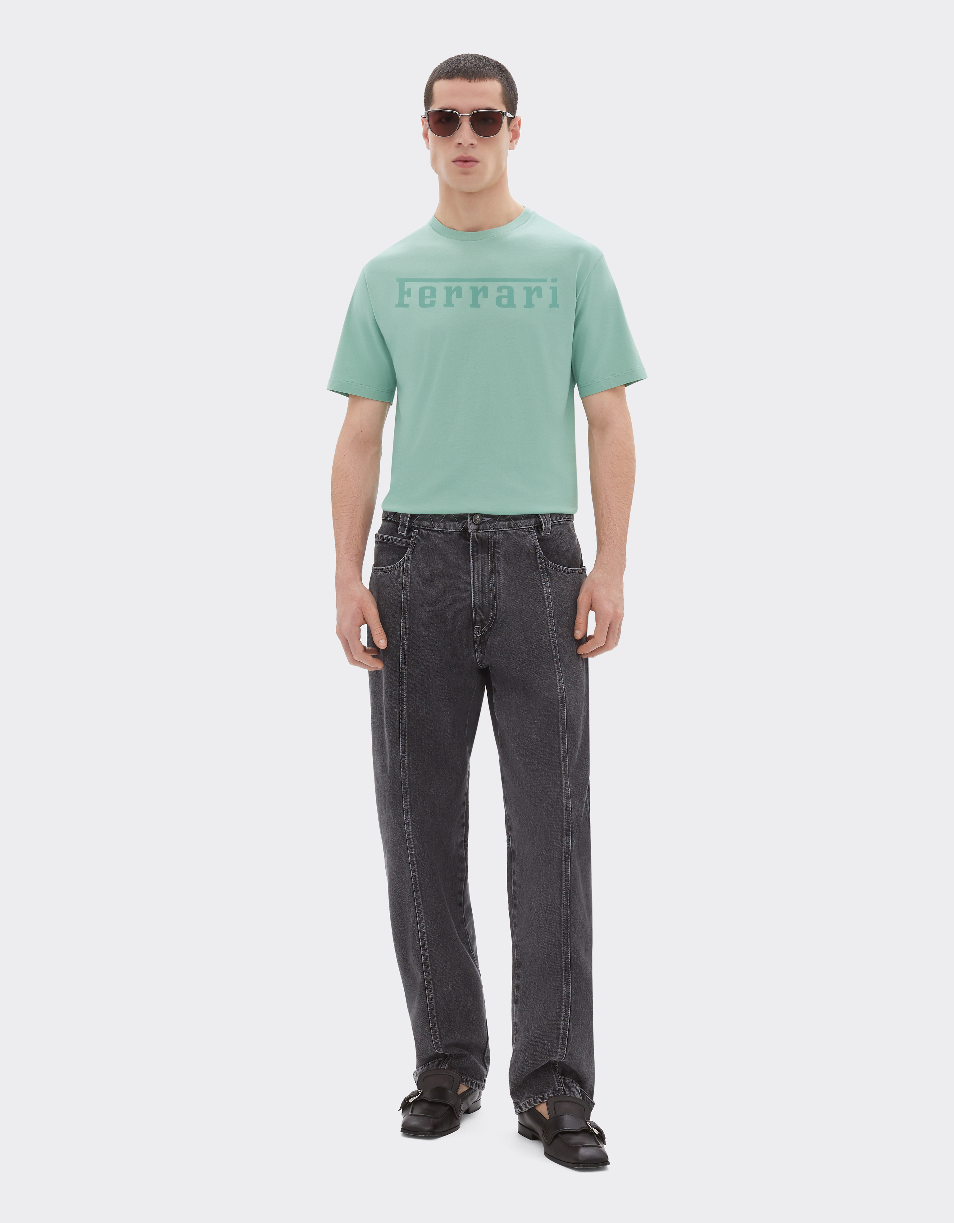  Ferrari Baumwoll-t-shirt Mit Ferrari-logo -  T-shirts Mahogany Xs 