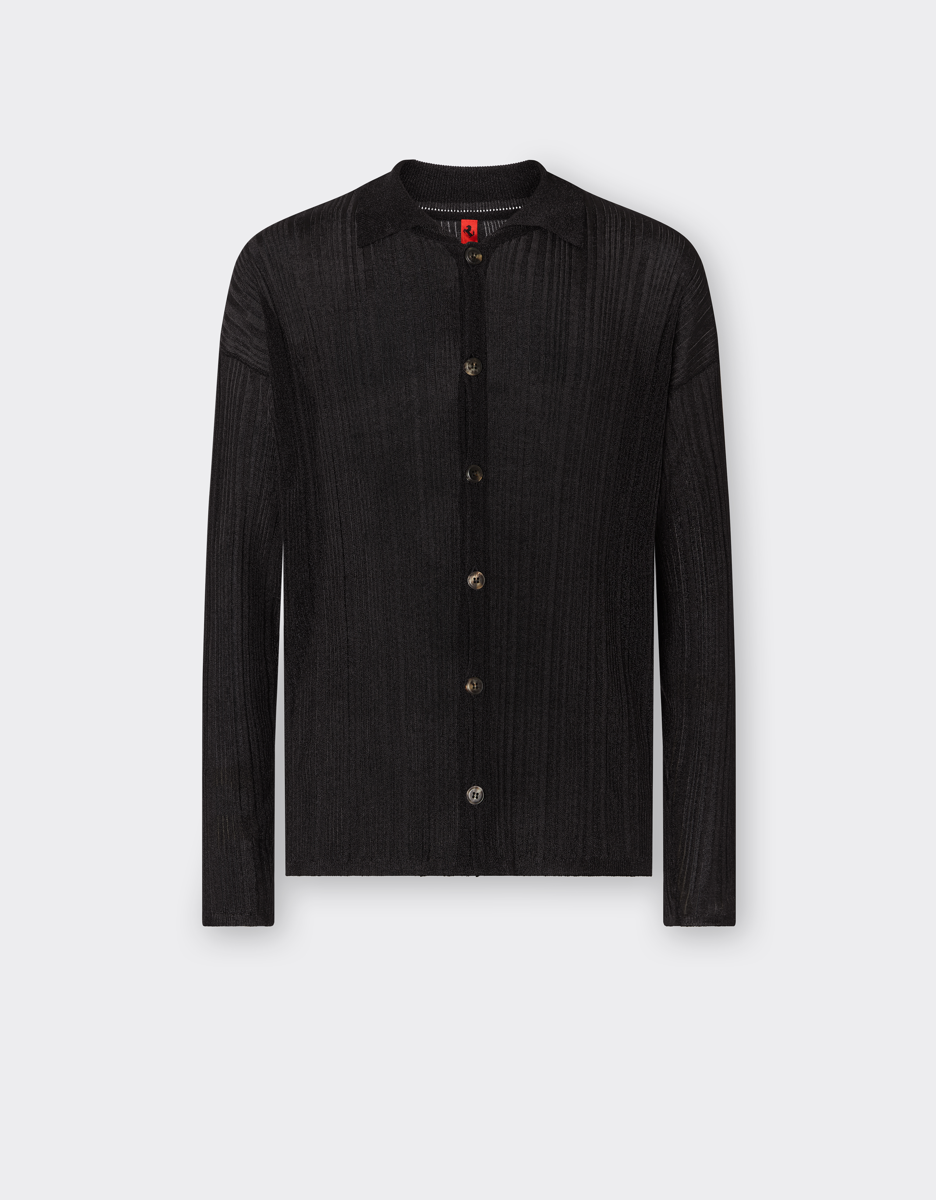 Ferrari Viscose And Lurex Cardigan In Black