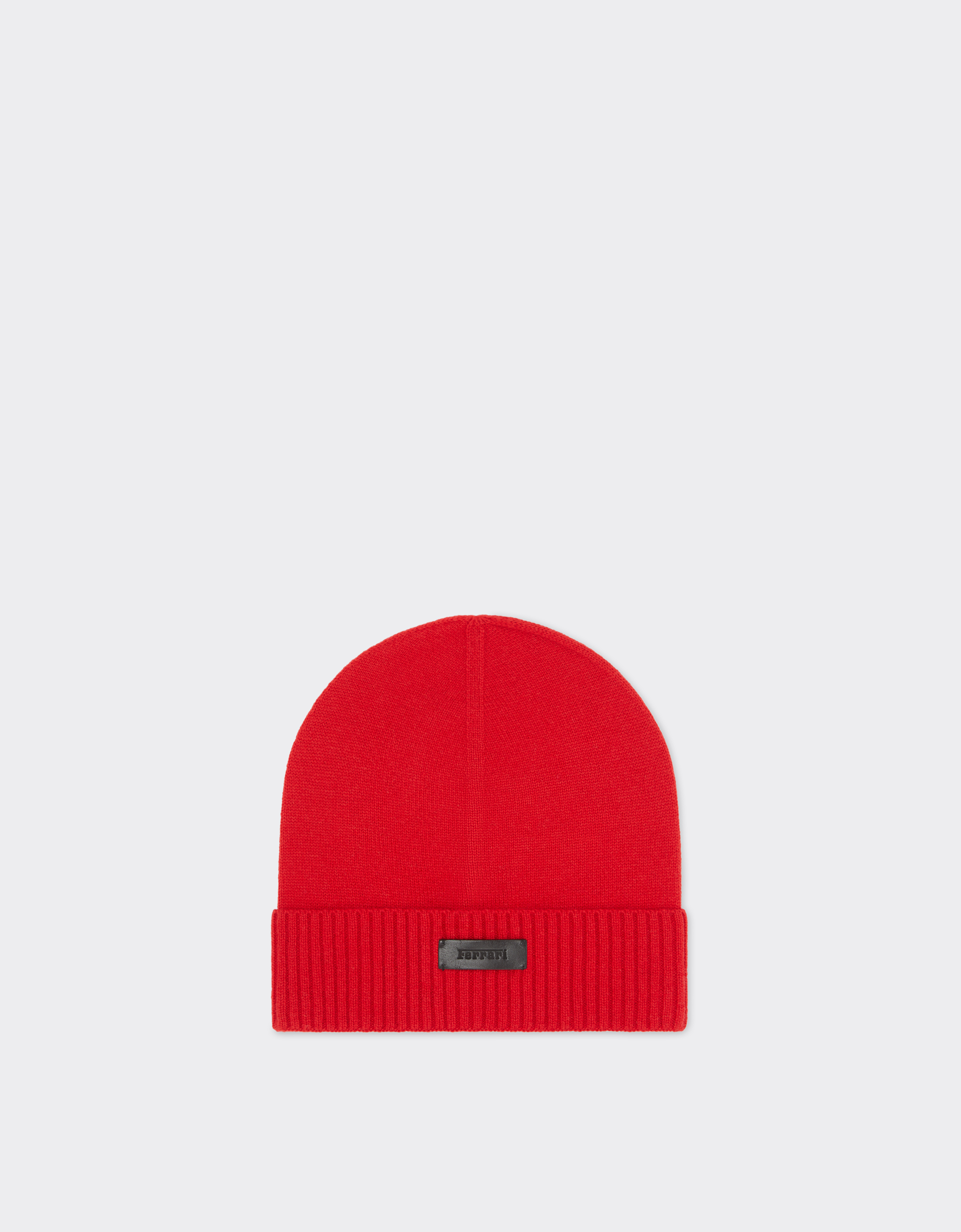 Ferrari Wool And Cashmere Beanie In Rosso Dino