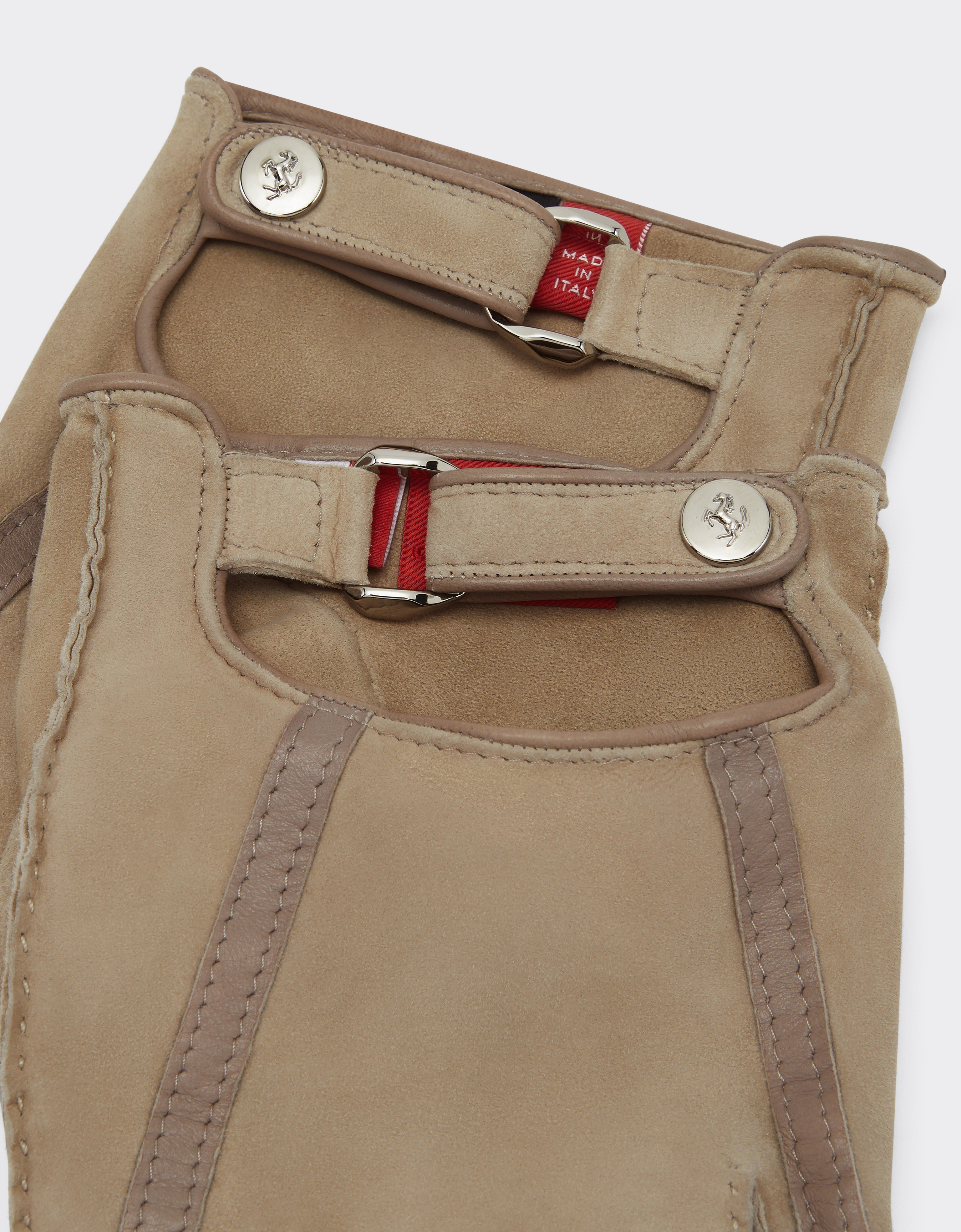 Ferrari X Charles Leclerc Suede Fingerless Driving Gloves