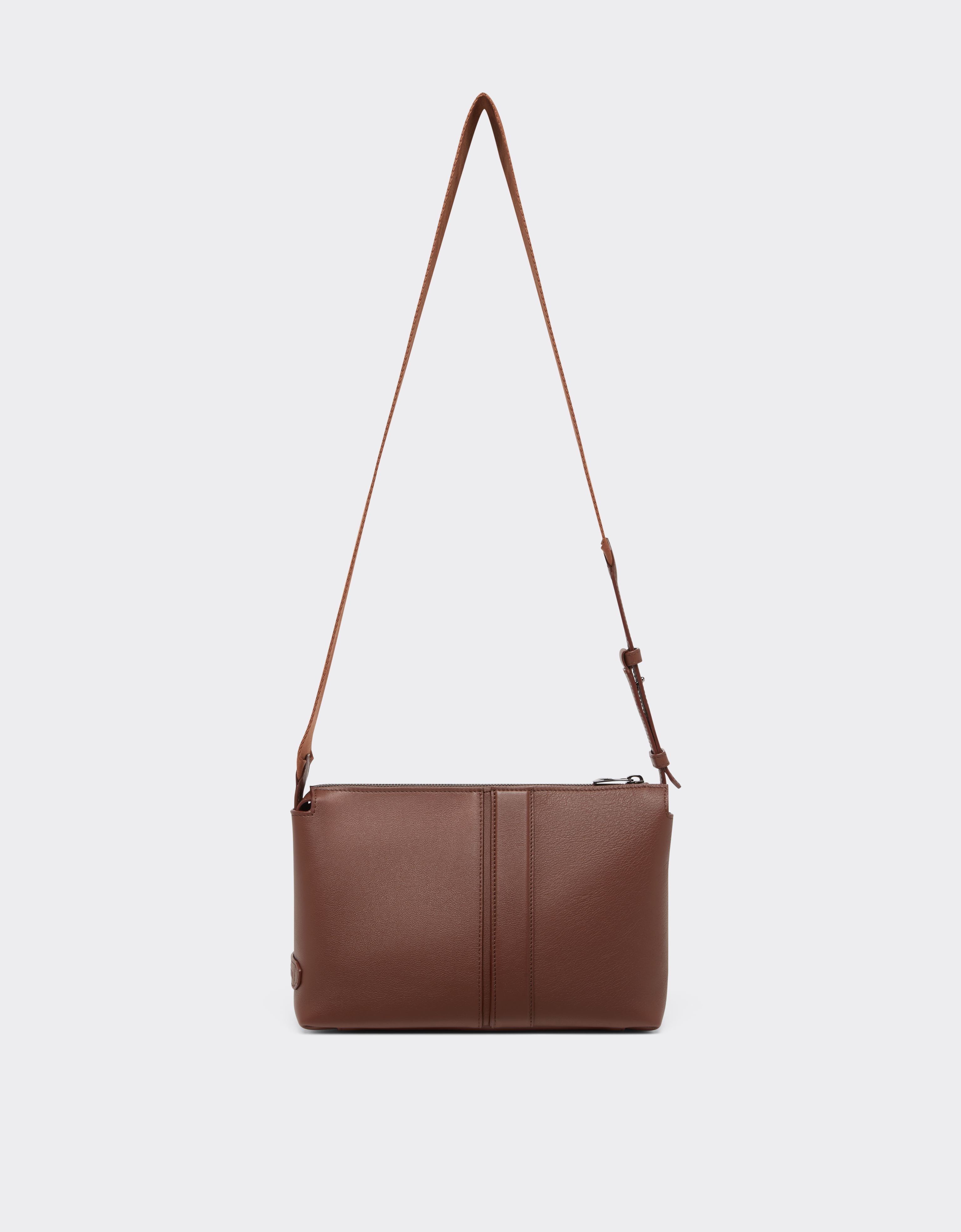 Ferrari Duffle Bag In Tumbled Leather In Hide