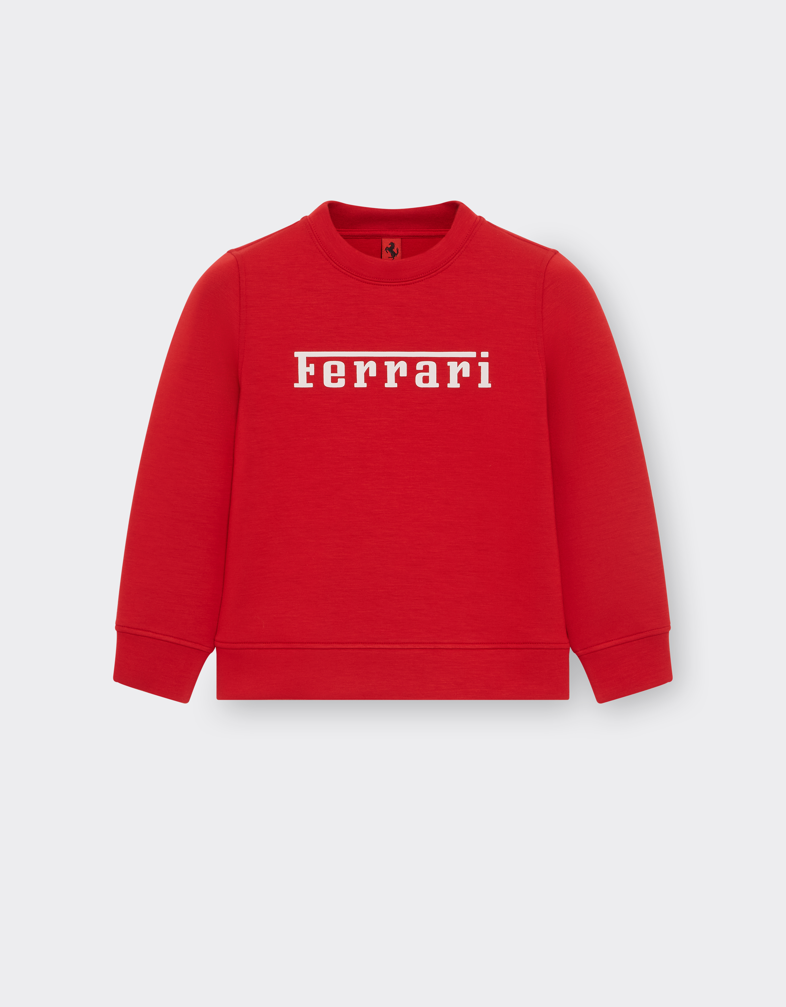 Ferrari Unisex Racing Red Scuba Sweatshirt With Logo - Jackets And Sweatshirts 10Y