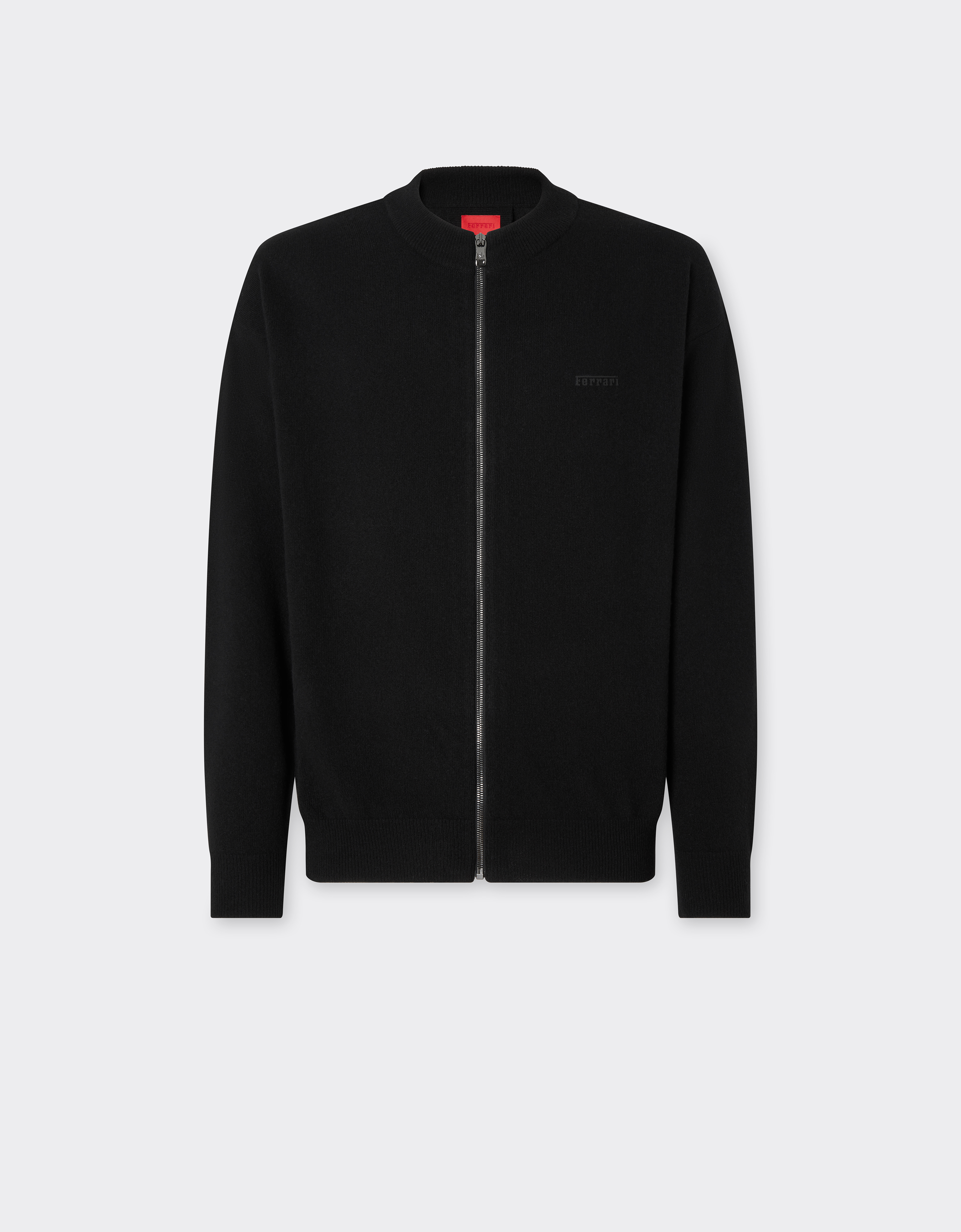Ferrari Men's Black Wool And Cashmere Cardigan - Sweaters & Knitwear 48