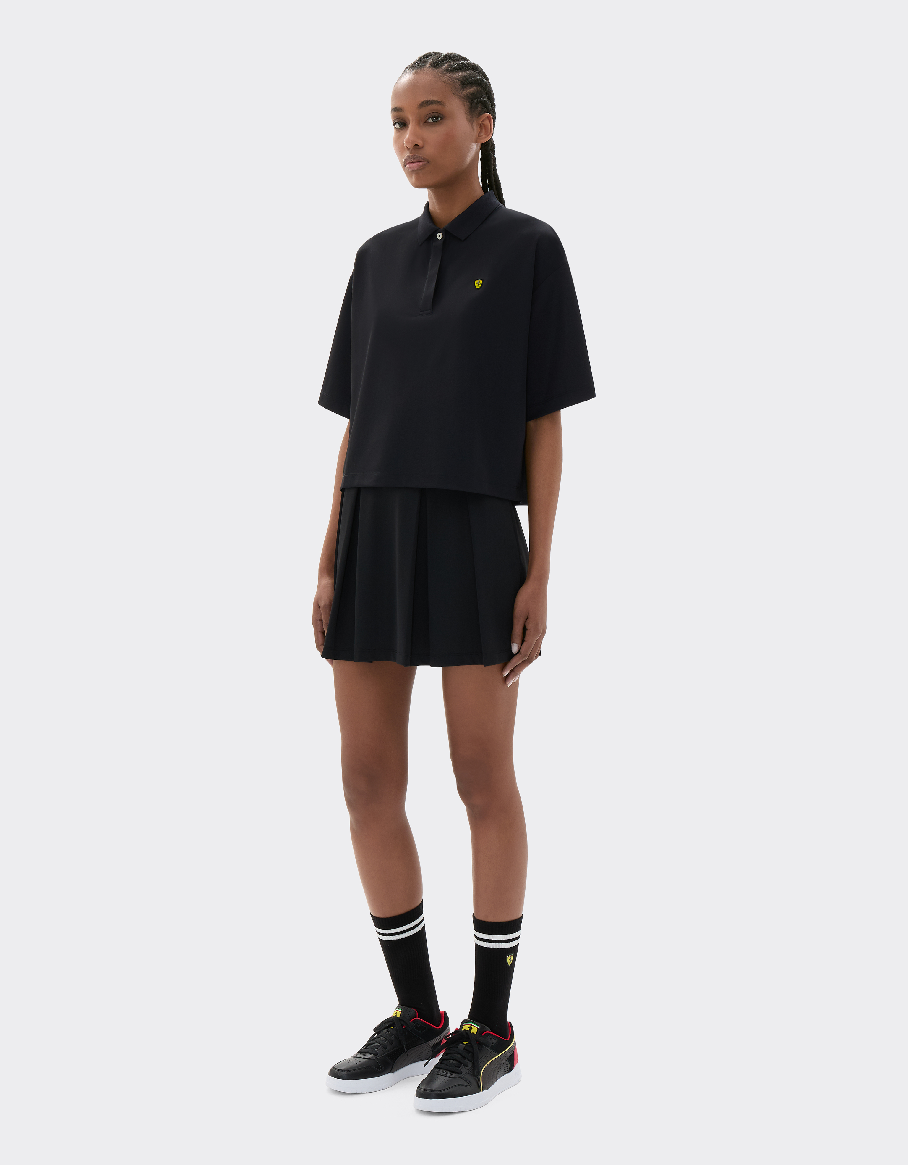 Ferrari Polohemd Mit Scuderia Ferrari-grafik - Female  Nero S 