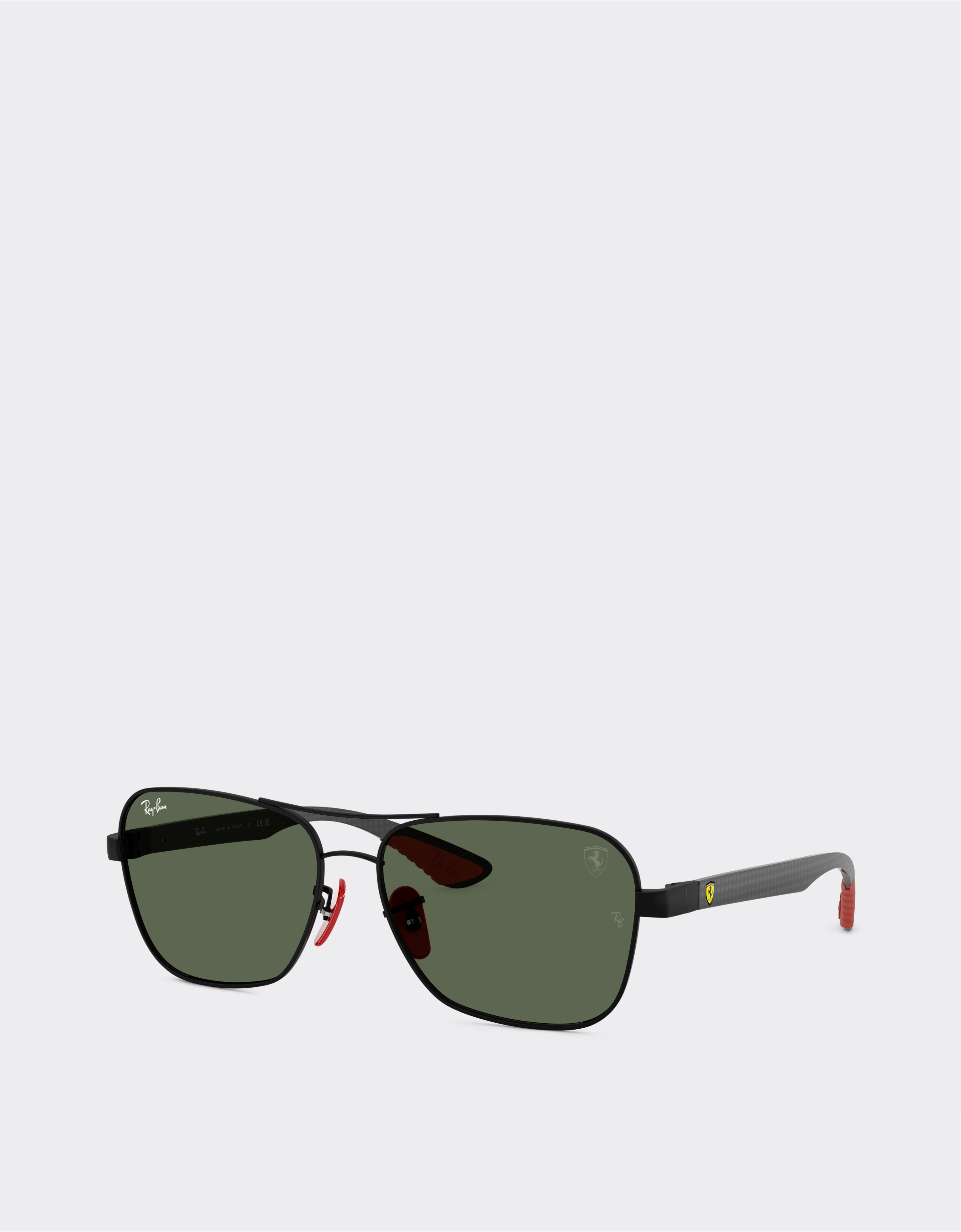 Ferrari Ray-ban For Scuderia  Rb8336m In Matt Black Metal And Dark Carbon Fibre With Dark Gre In Black Matt