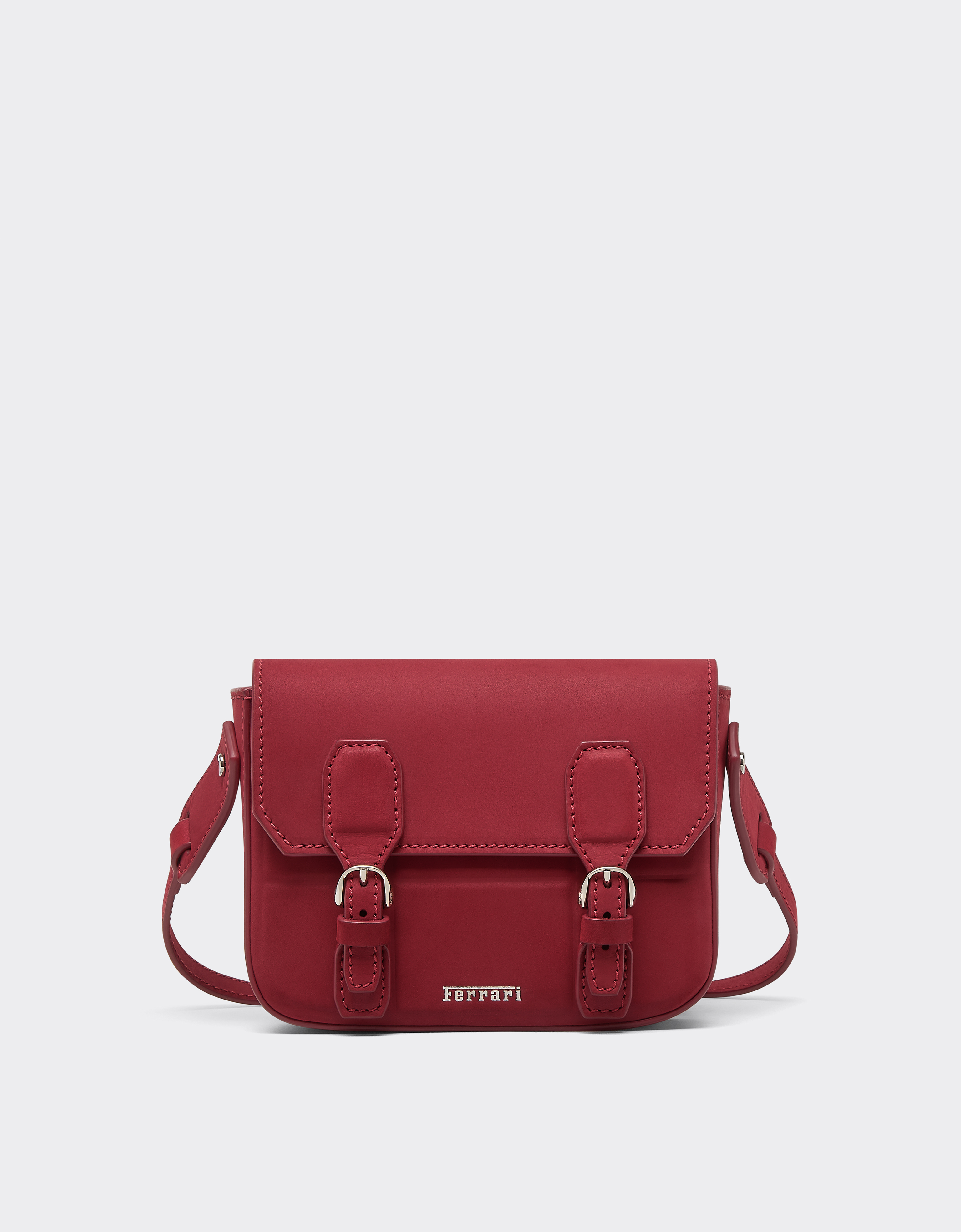 Ferrari Men's Maison Red Mini Nubuck Messenger Bag - Travel & Luggage Os