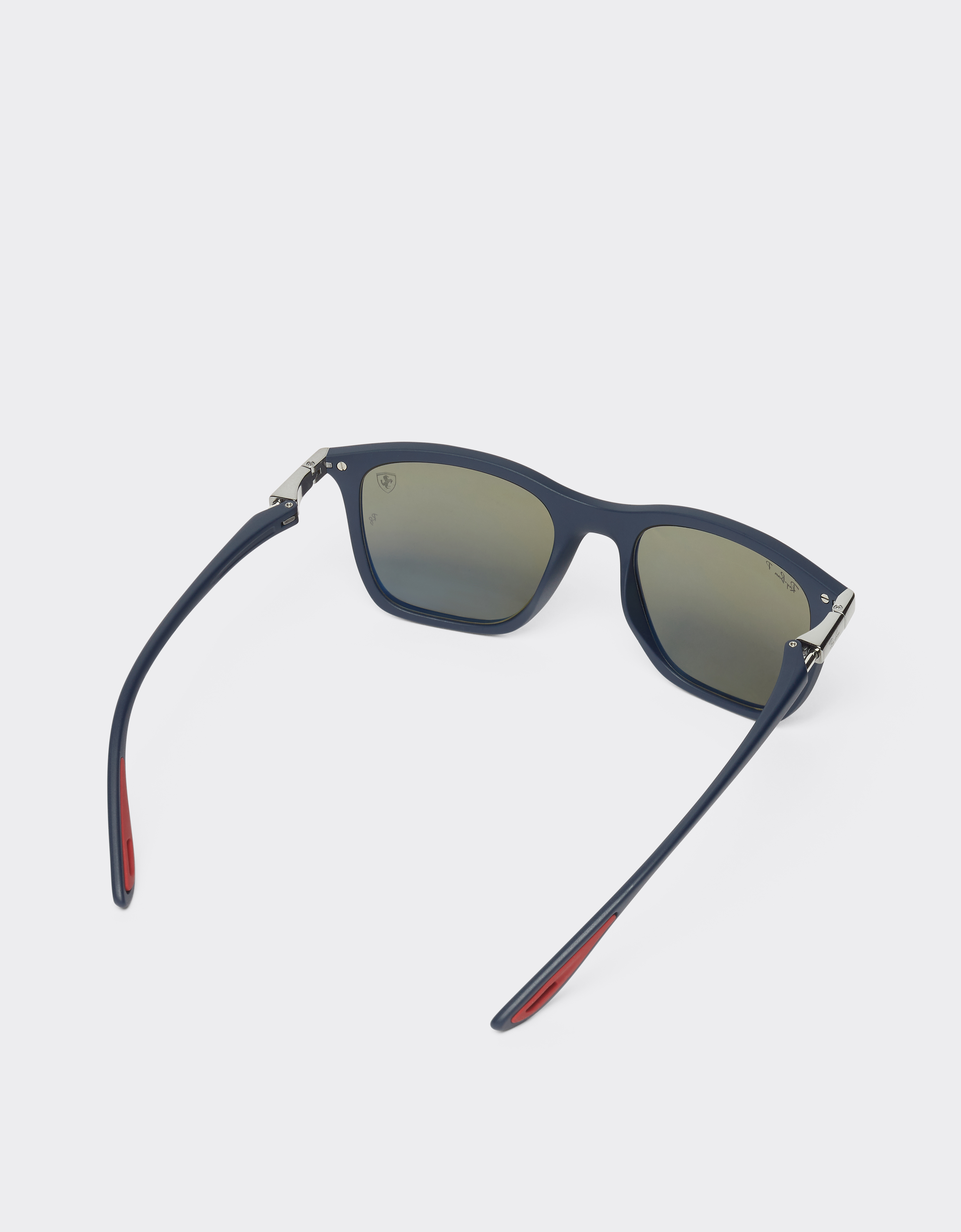 FERRARI FERRARI RAY-BAN FOR SCUDERIA FERRARI 0RB4433M MATT BLUE SUNGLASSES WITH POLARISED MIRROR BLUE LENSES