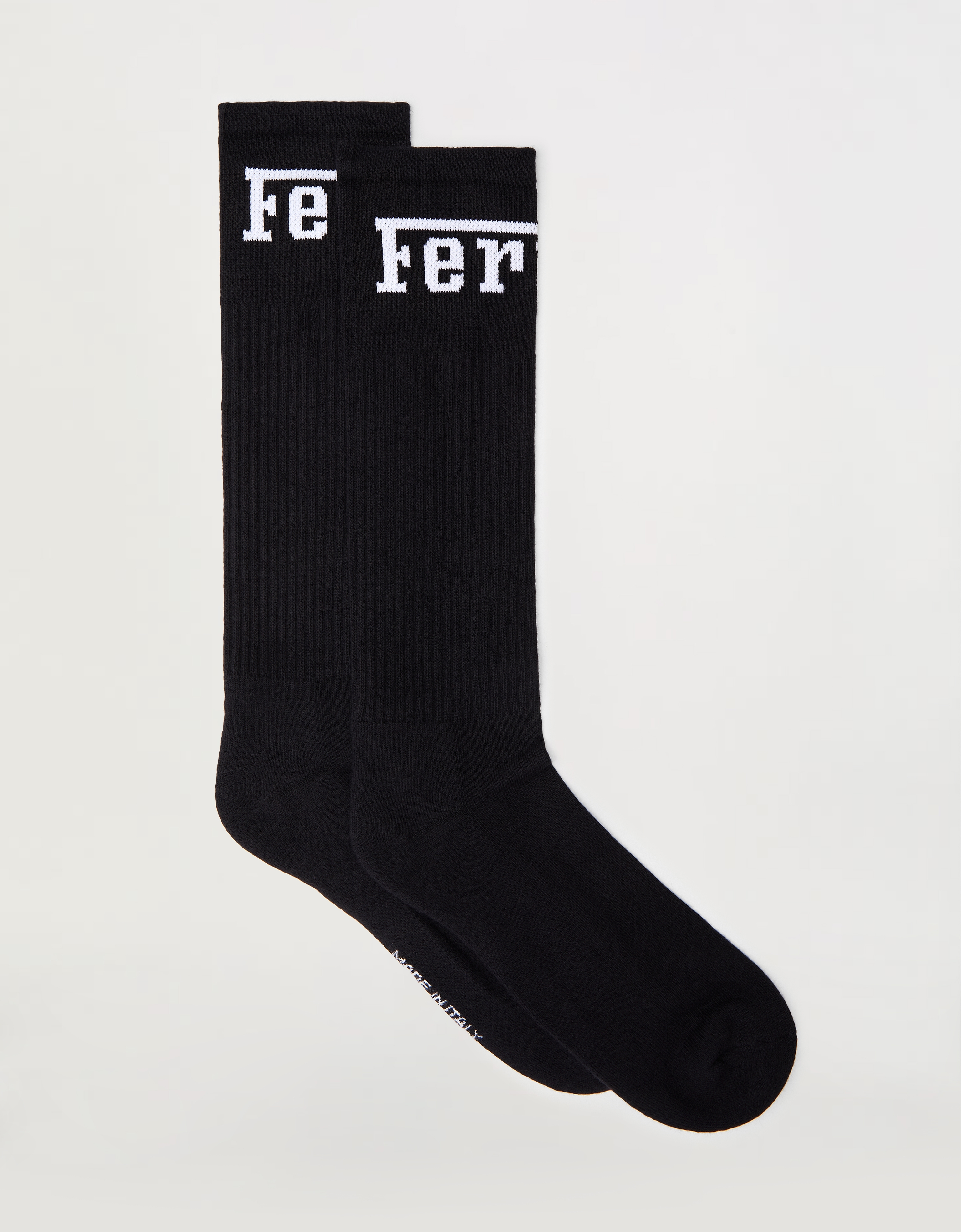 Ferrari Cotton Blend Socks With Logo In Black