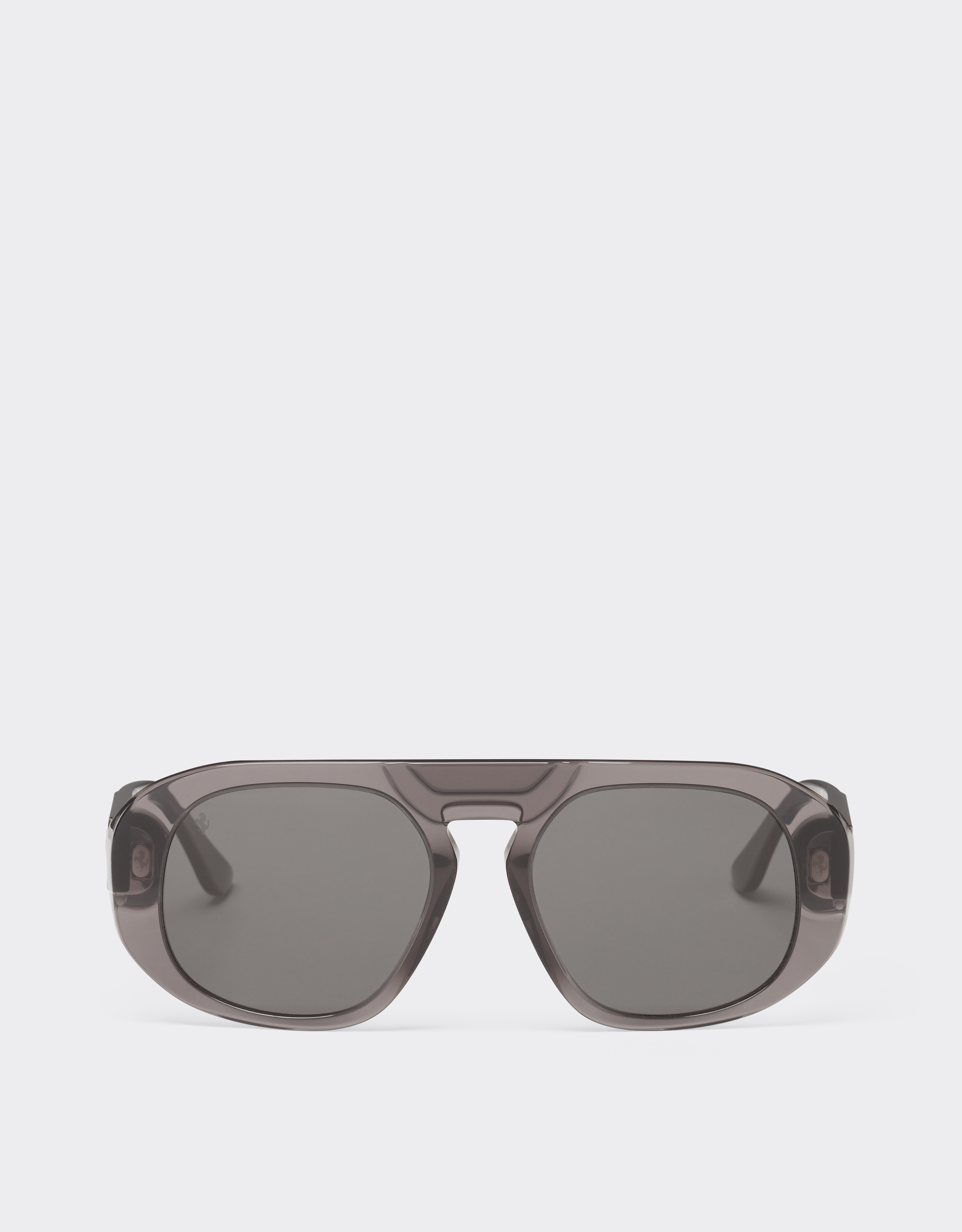 Ferrari Unisex Black Sunglasses In Acetate With Polarised Lenses - Collection Os