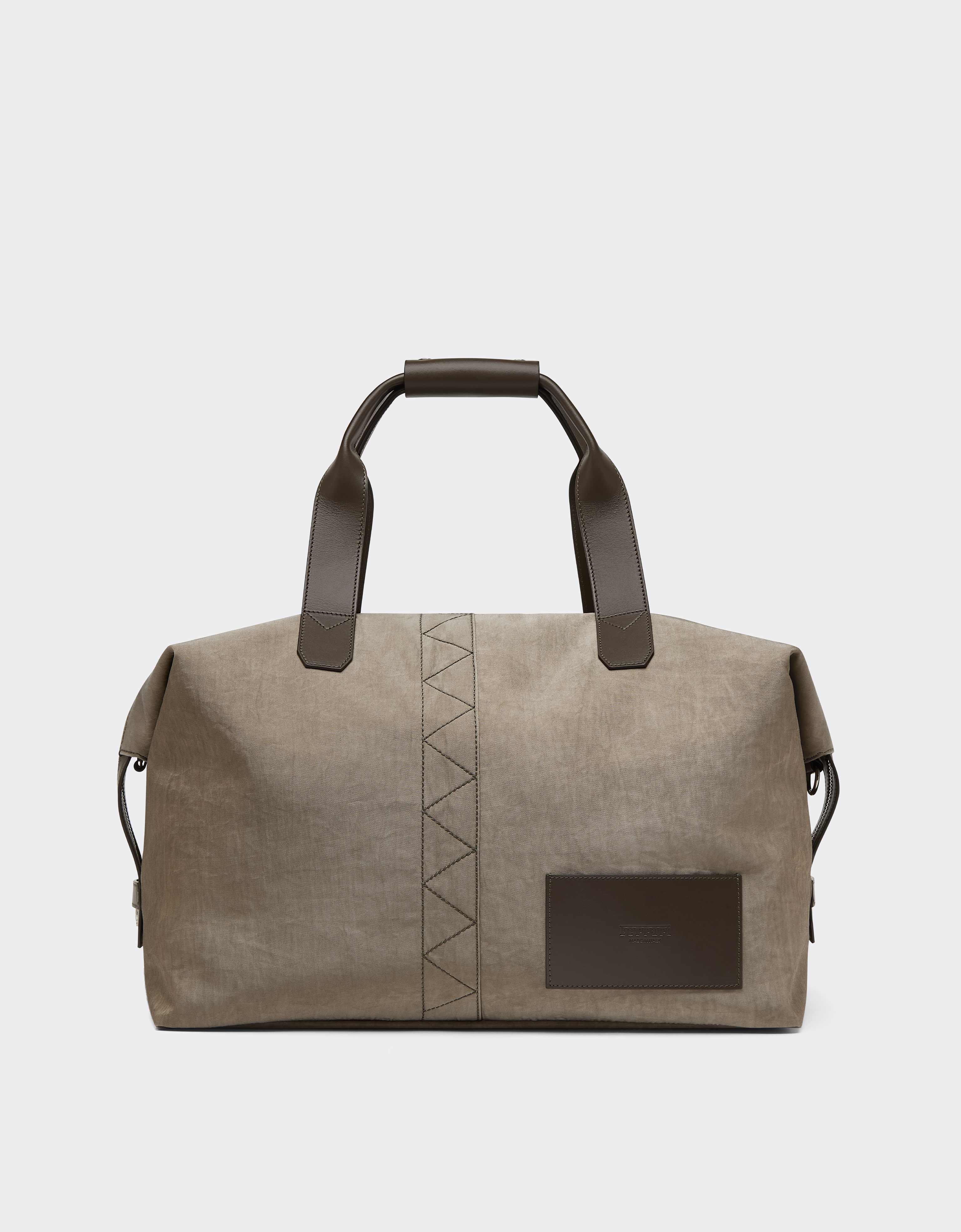 Ferrari Men's Khaki Green Nylon Duffel Bag - Travel & Luggage Os