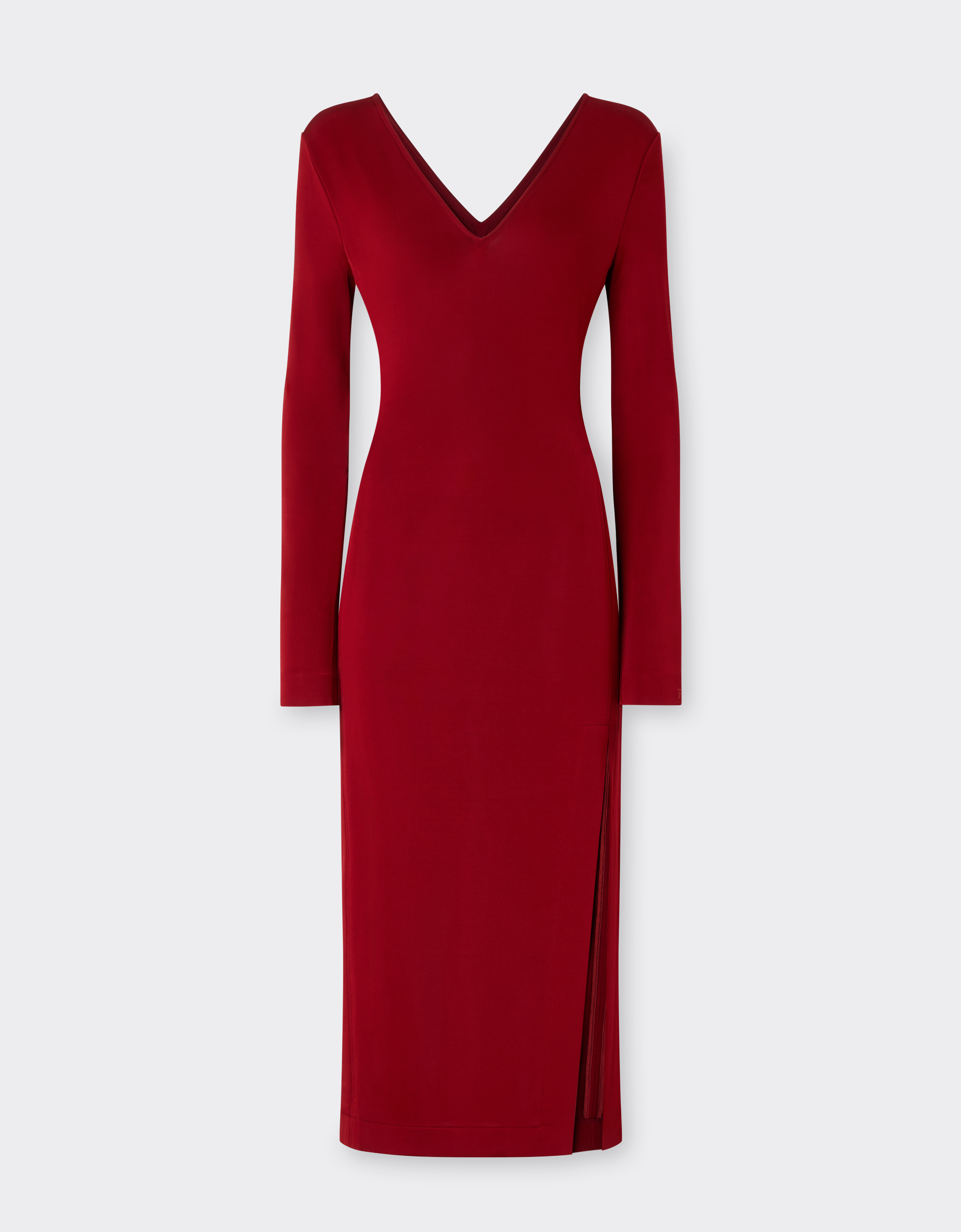 Midi dress in stretch jersey in Maison Red for Women | Ferrari®
