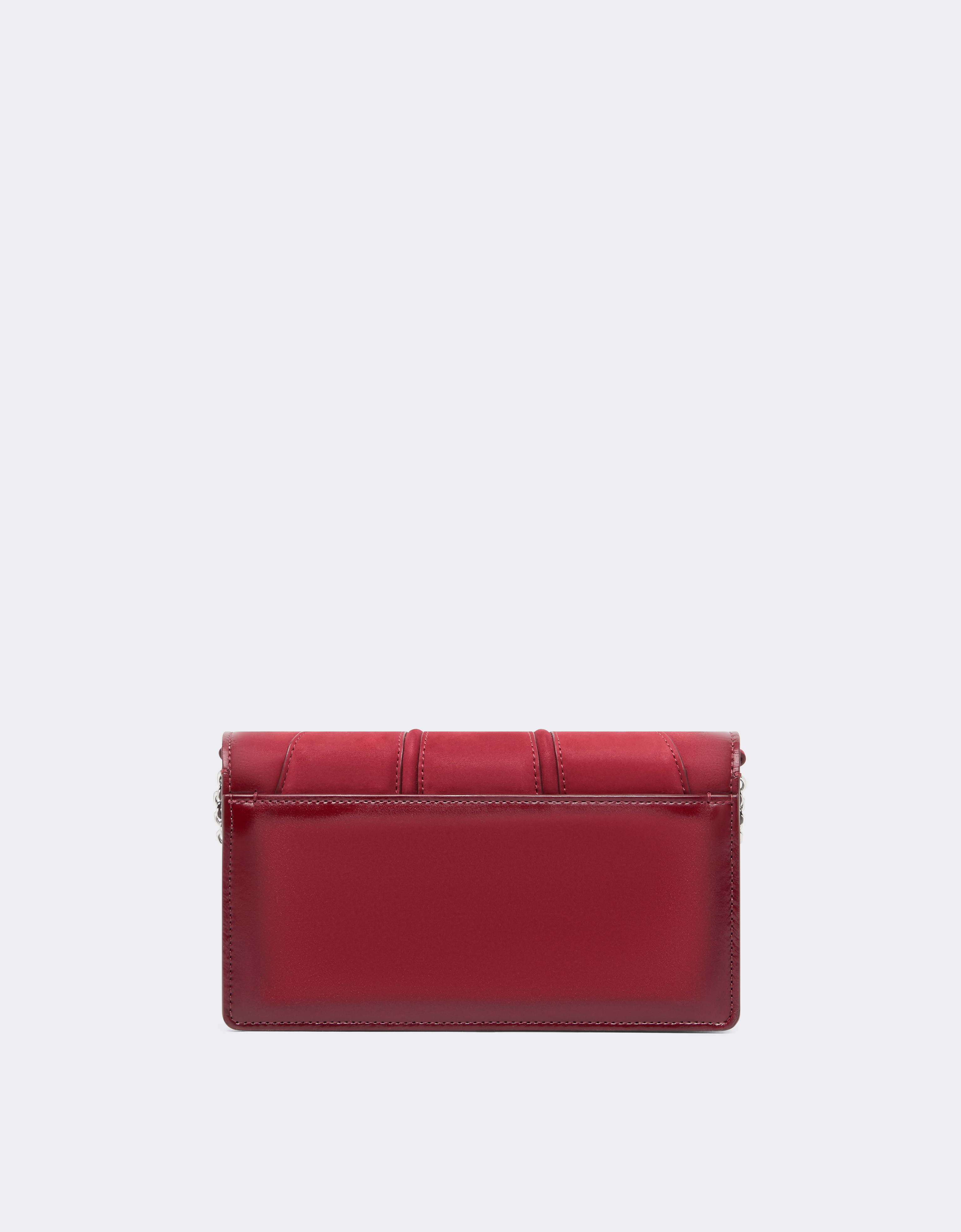 Ferrari Gt Wallet In Shaded Nubuck With Chain Shoulder Strap In Multi