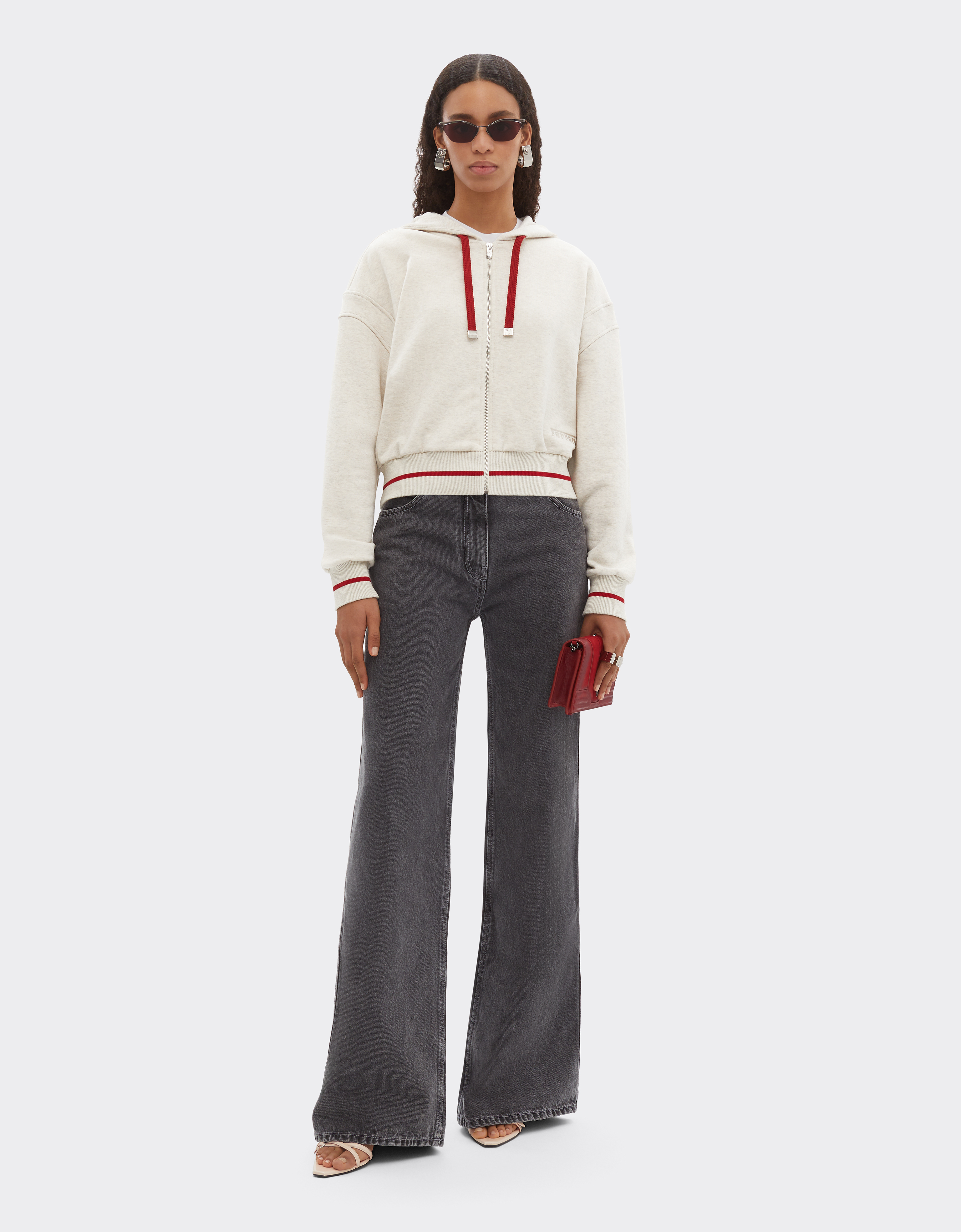  Ferrari Melange-baumwoll-sweatshirt - Female Sweatshirts & Strickwaren Jute S 