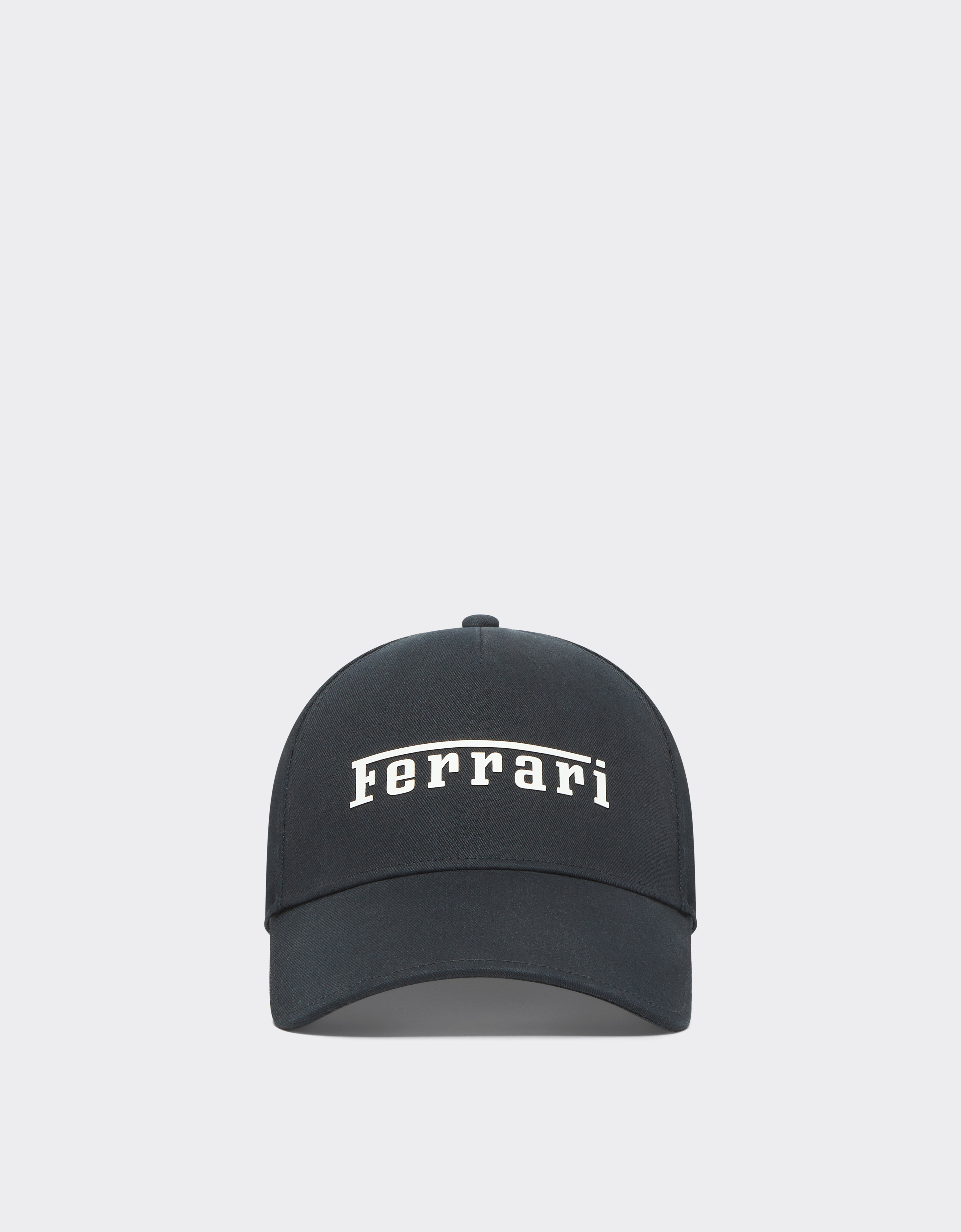 Ferrari Unisex Black Matt Baseball Cap With Rubberized Logo - Hats Os
