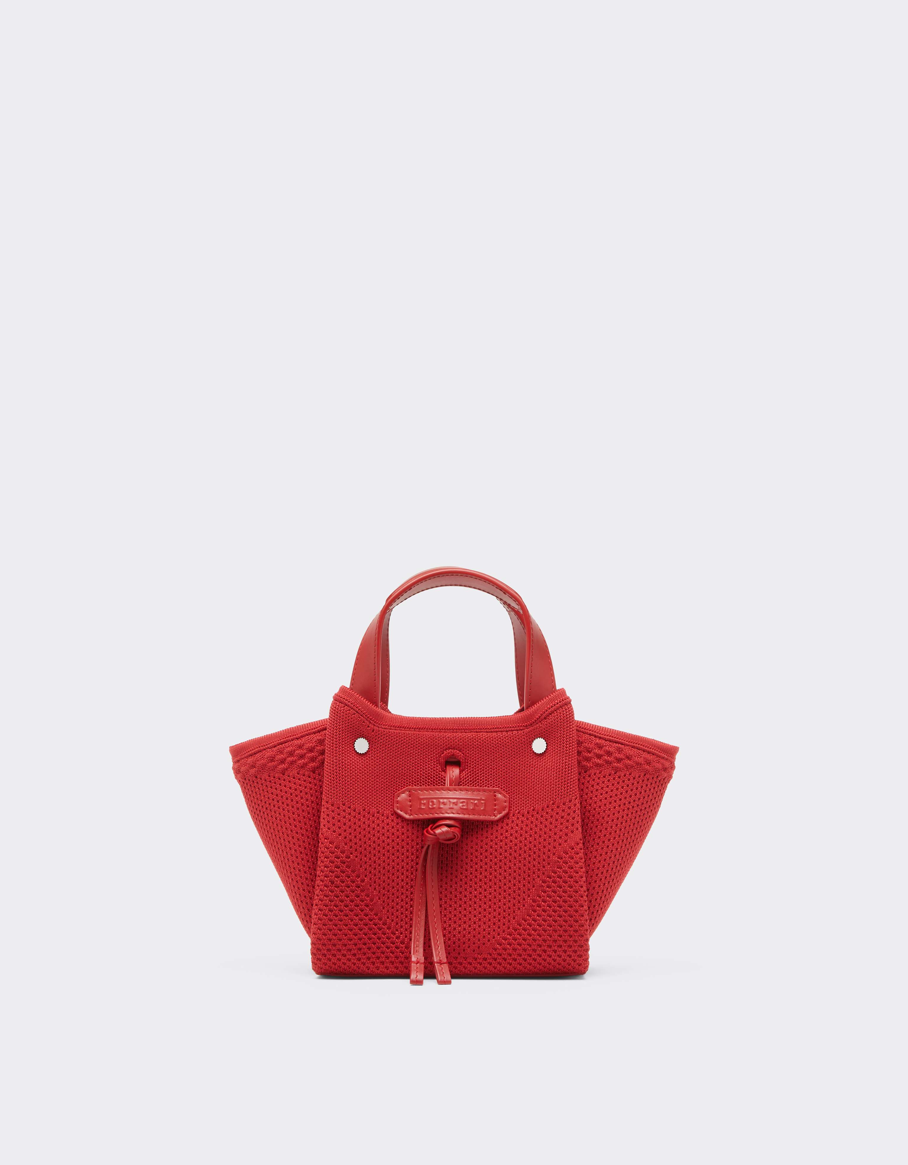 Ferrari Mini Knit And Leather Tote Bag