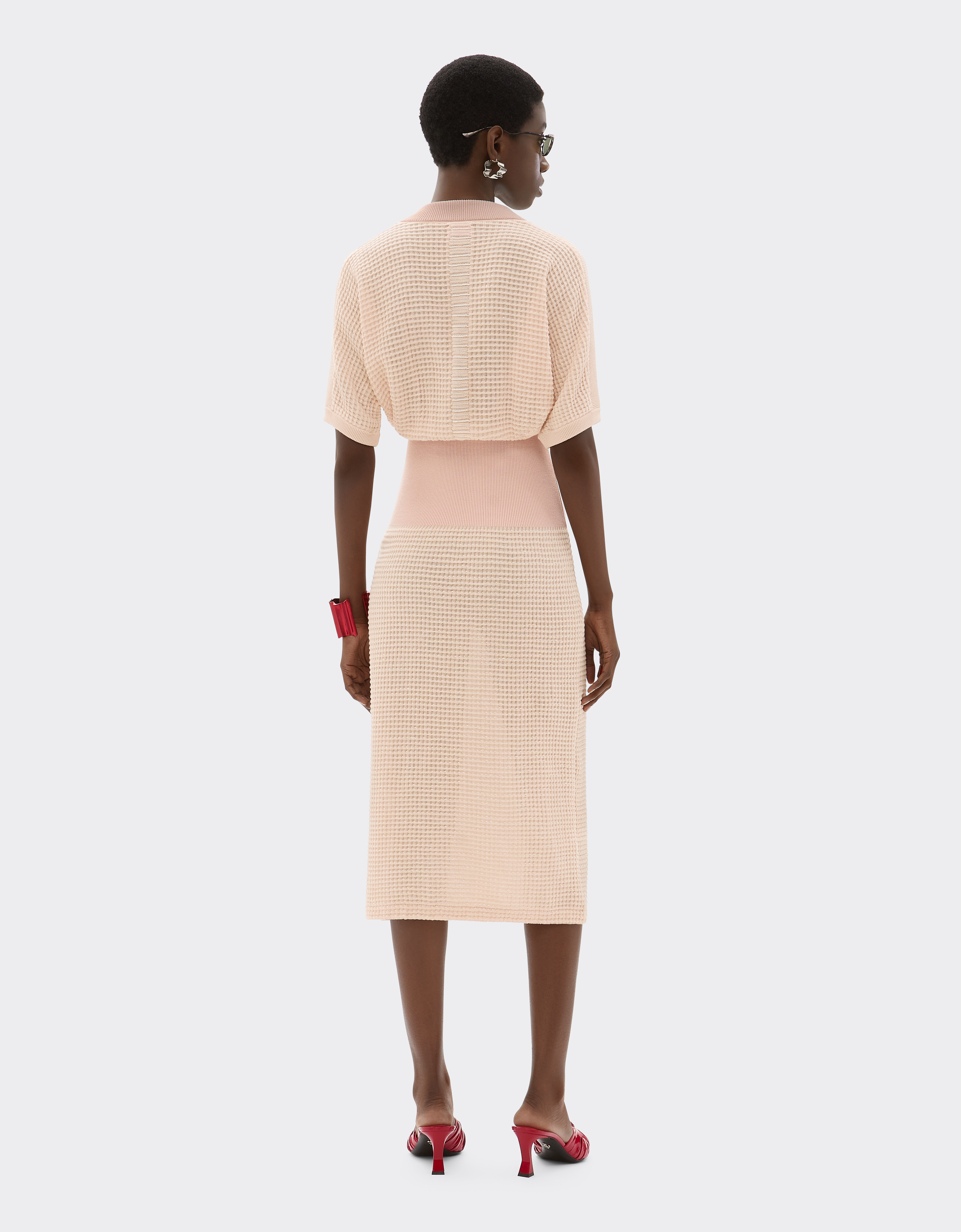 Ferrari Linen And Cotton Knit Dress