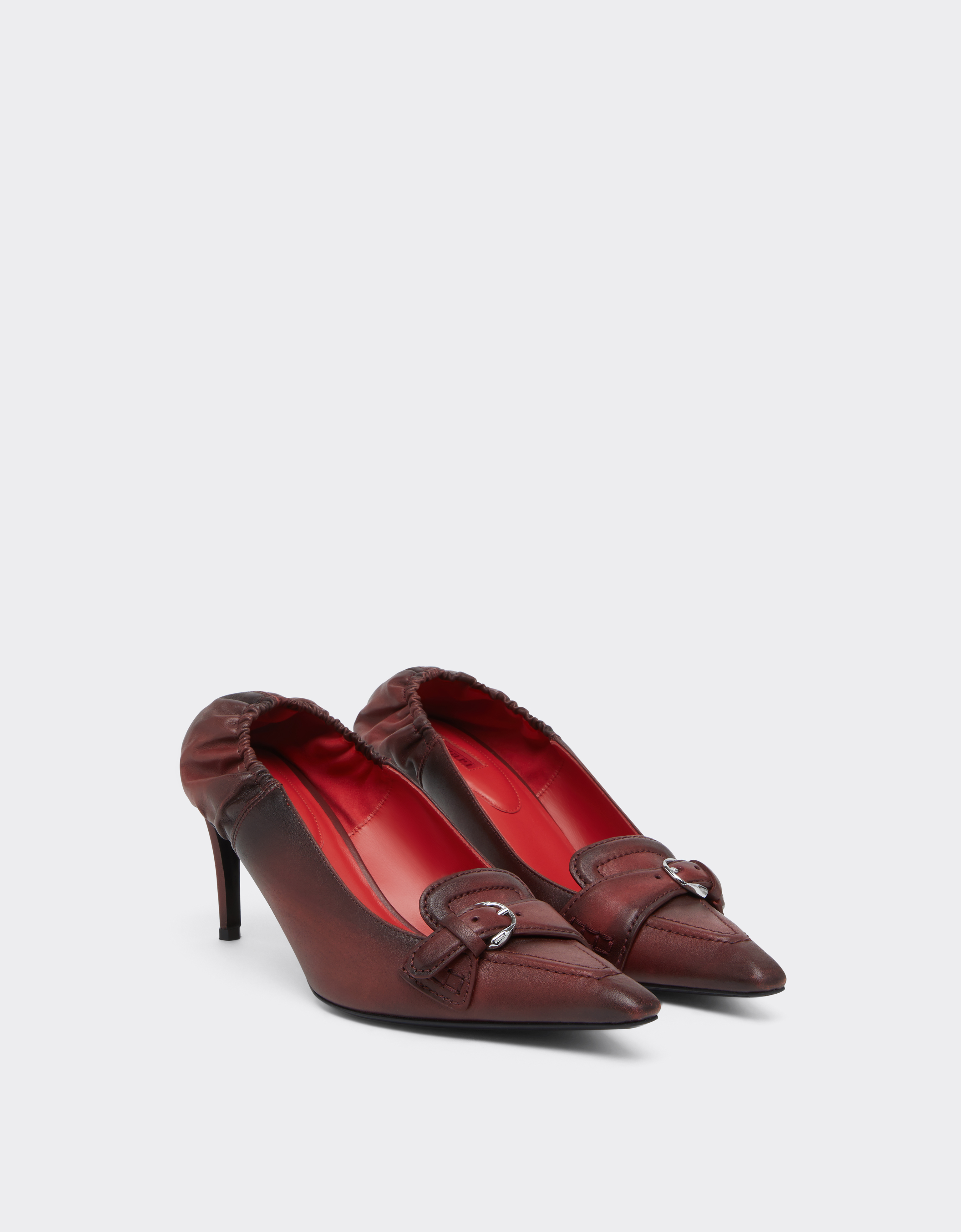  Ferrari Mokassin Mit Absatz Aus Leder - Female Schuhe & Stiefel Maison Red 37 