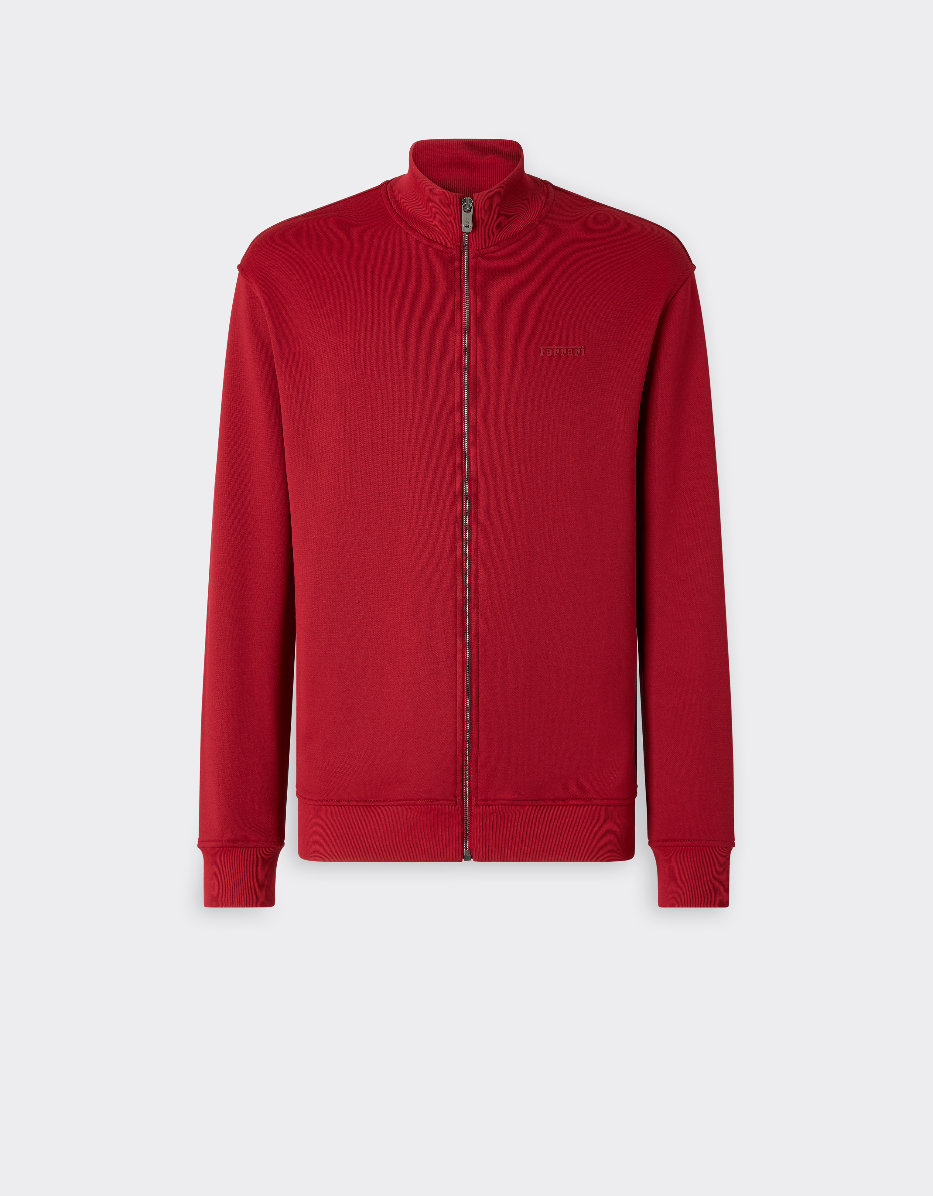 Ferrari Technical Jersey Sweatshirt In Red