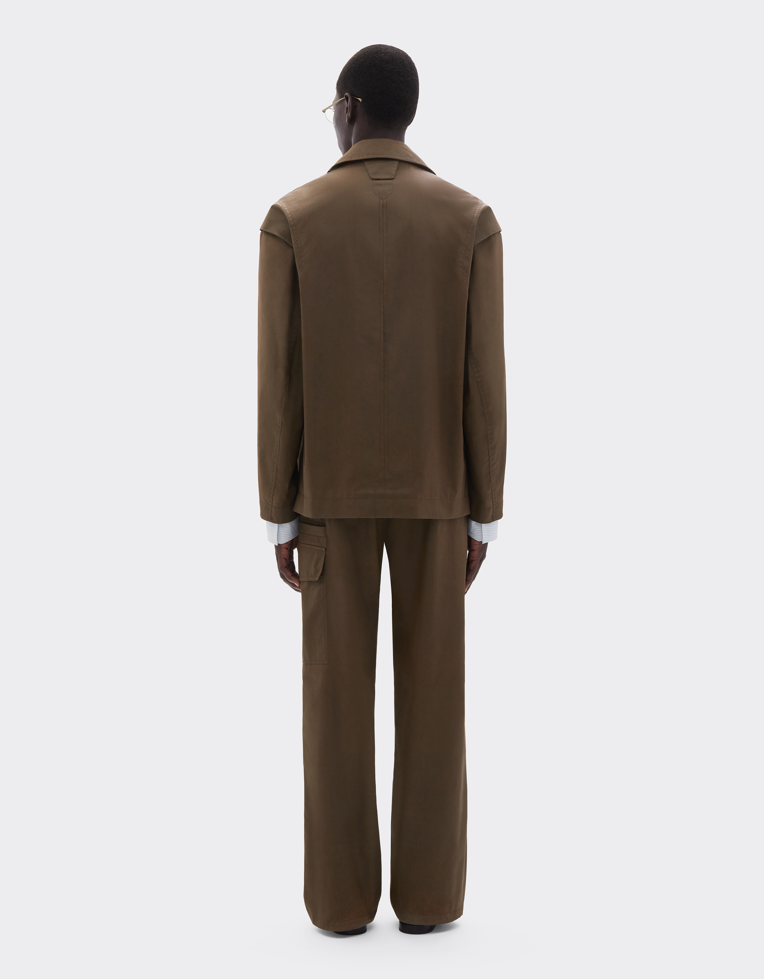 Ferrari Technical Gabardine Jacket With A Vintage Effect In Green