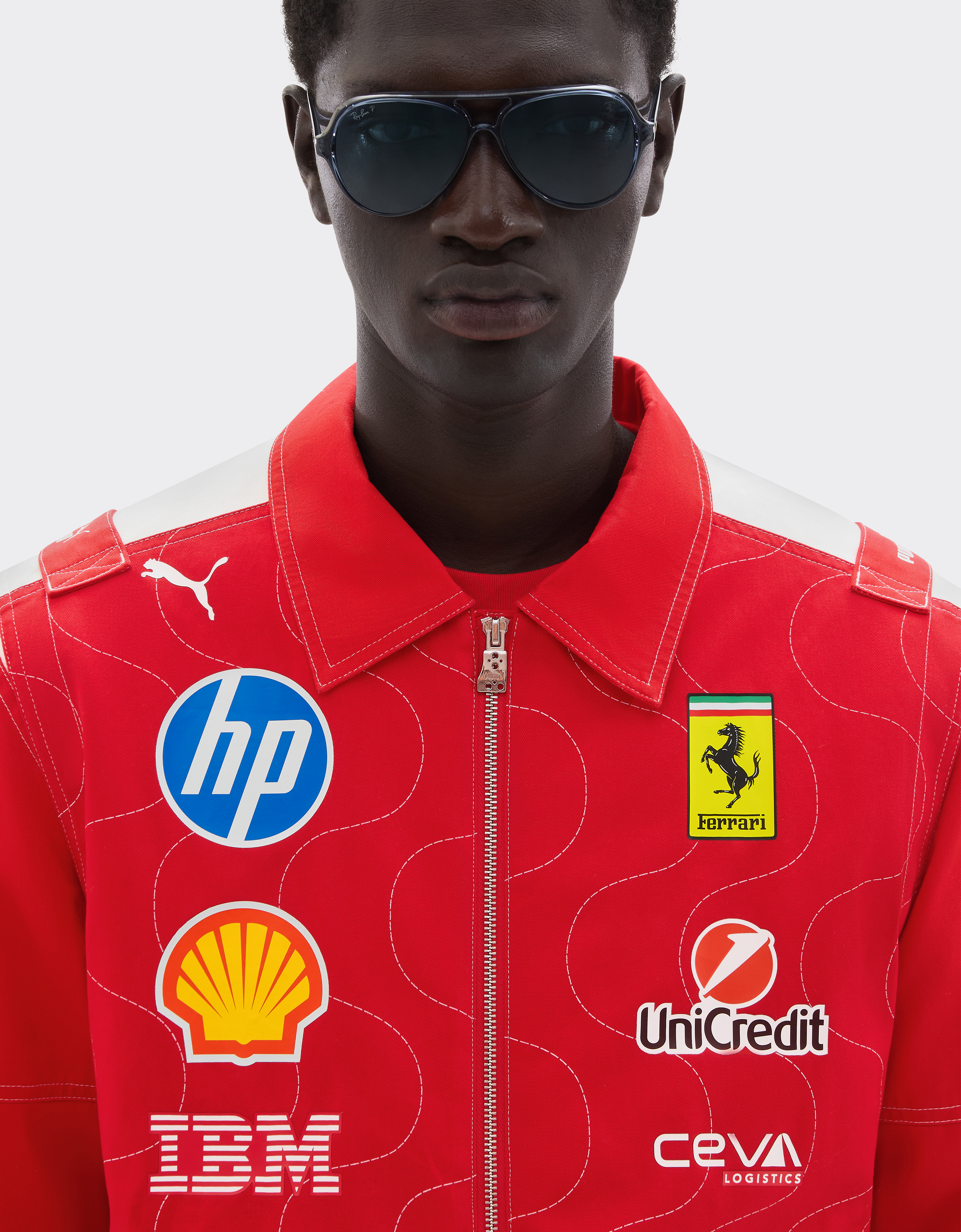 Ferrari Puma For Scuderia  Hp 2025 Monza Limited Edition Team Replica Jacket In Red