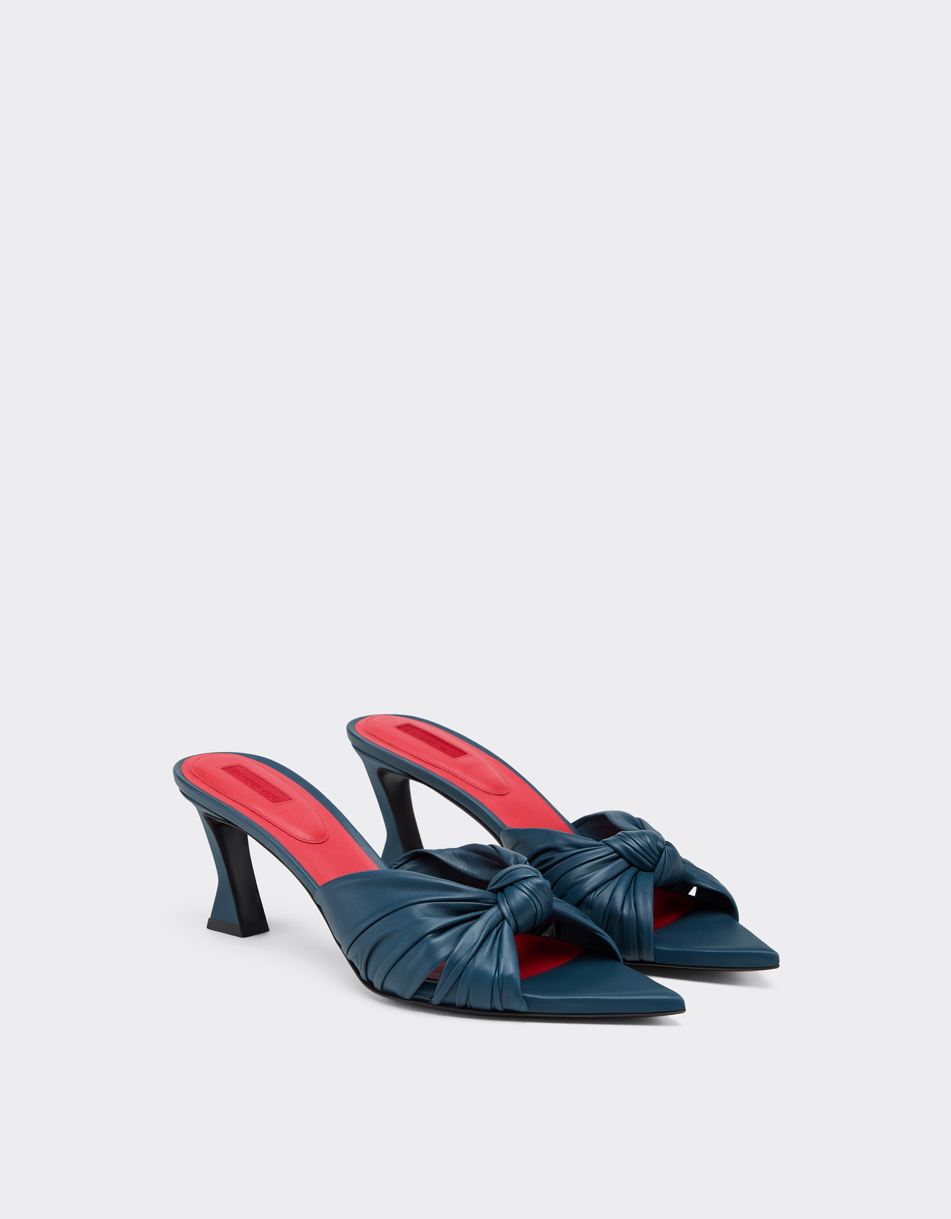 Ferrari Leather Sandal With Knotted Pattern