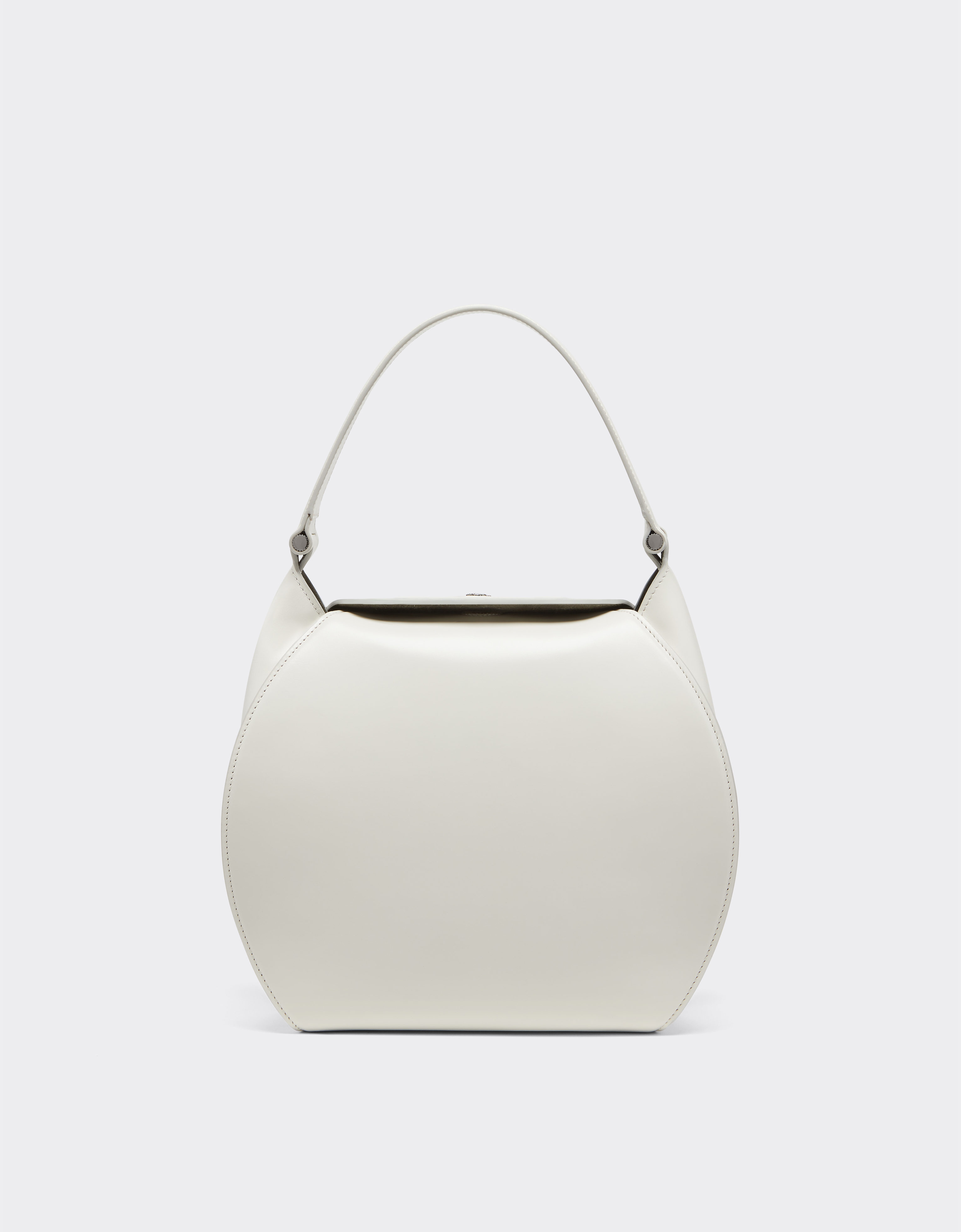 Ferrari Dino Handbag In Leather In Ecru