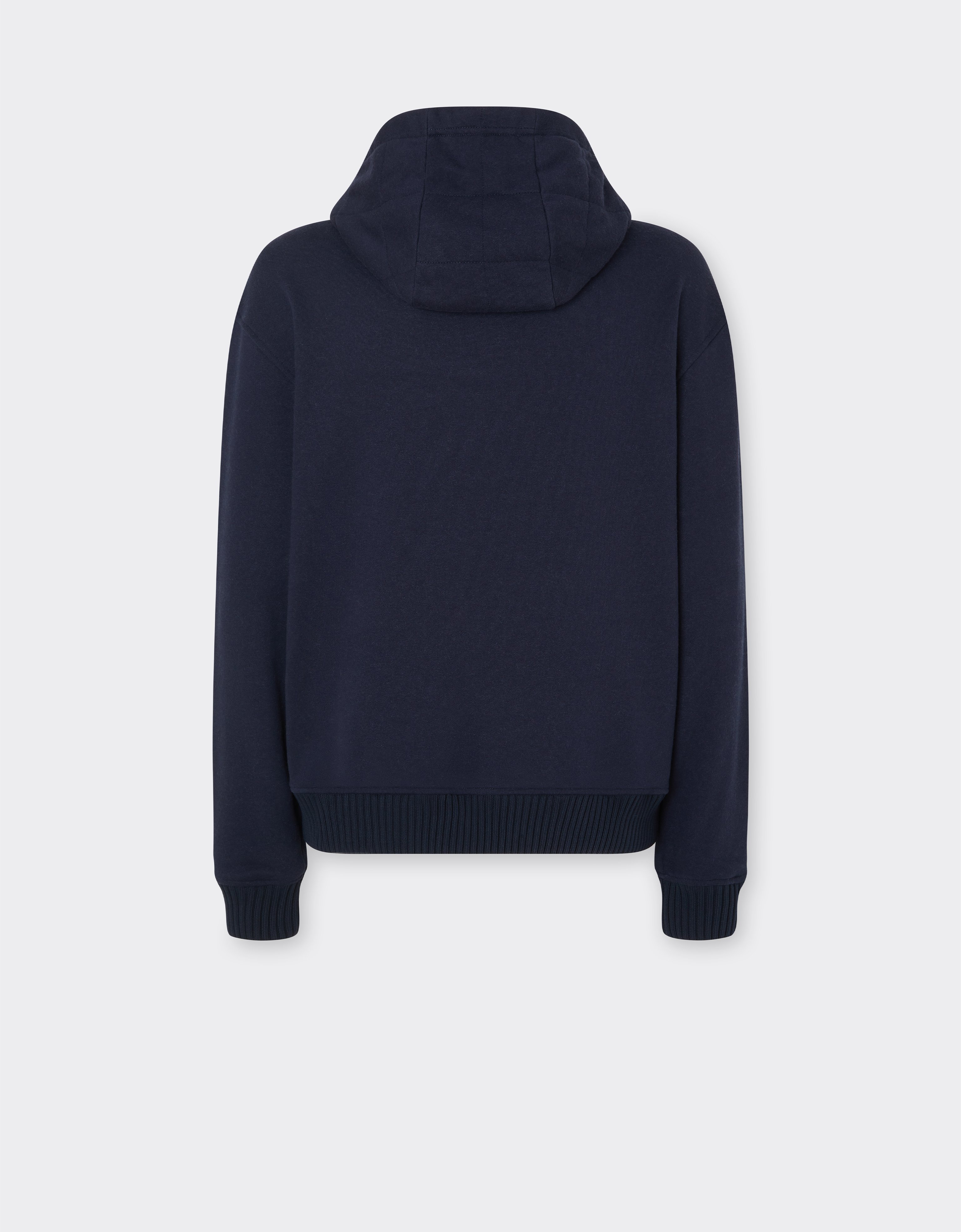  Ferrari Kapuzenpullover Aus Baumwolle Und Kaschmir - Male Pullover & Strickwaren Ultramarinblau Xxl 