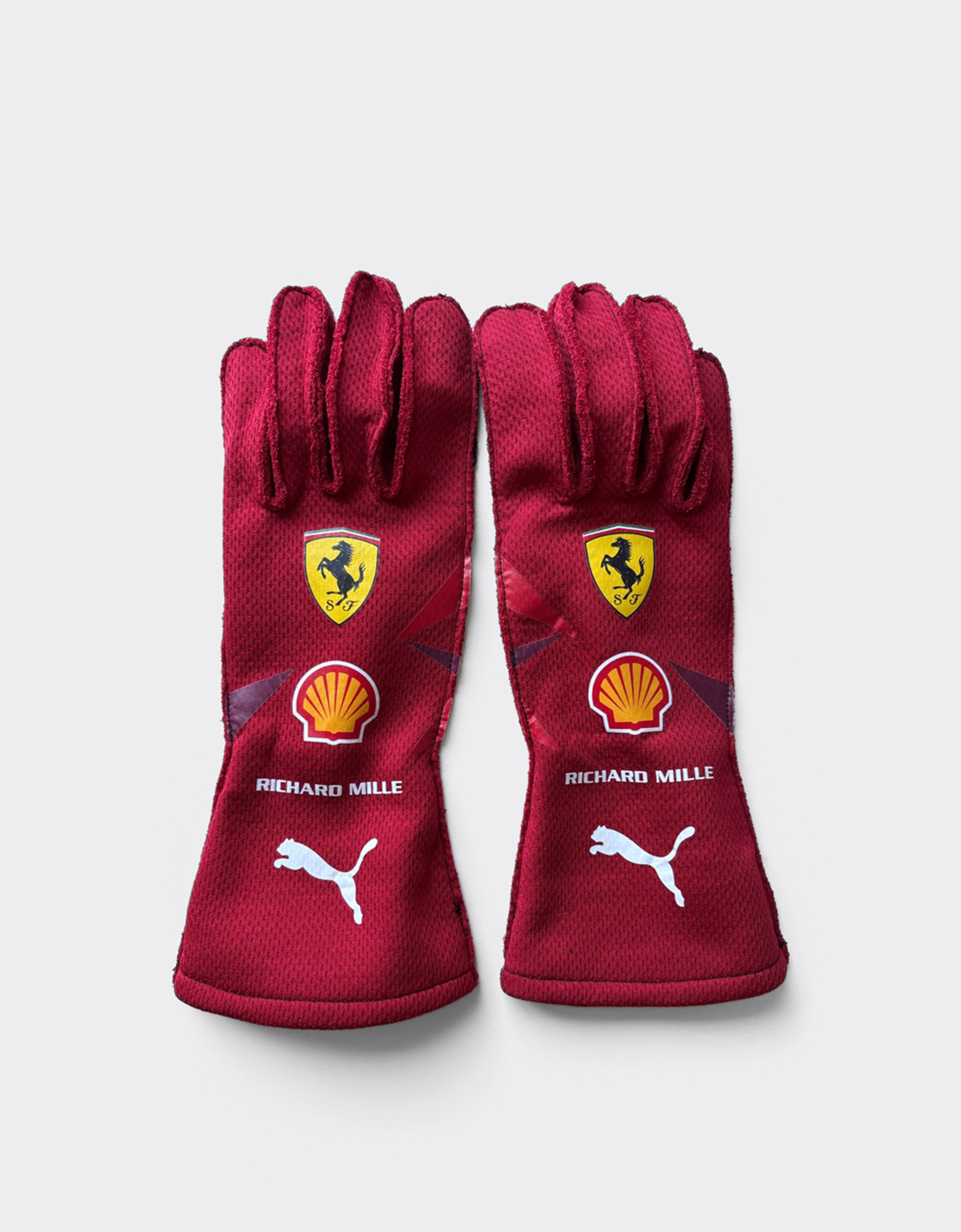  Ferrari Guantes De Carrera Lewis Hamilton Puma Para Scuderia Ferrari Hp Las Vegas 2025 - Male Artículos F1 Rojo Os 