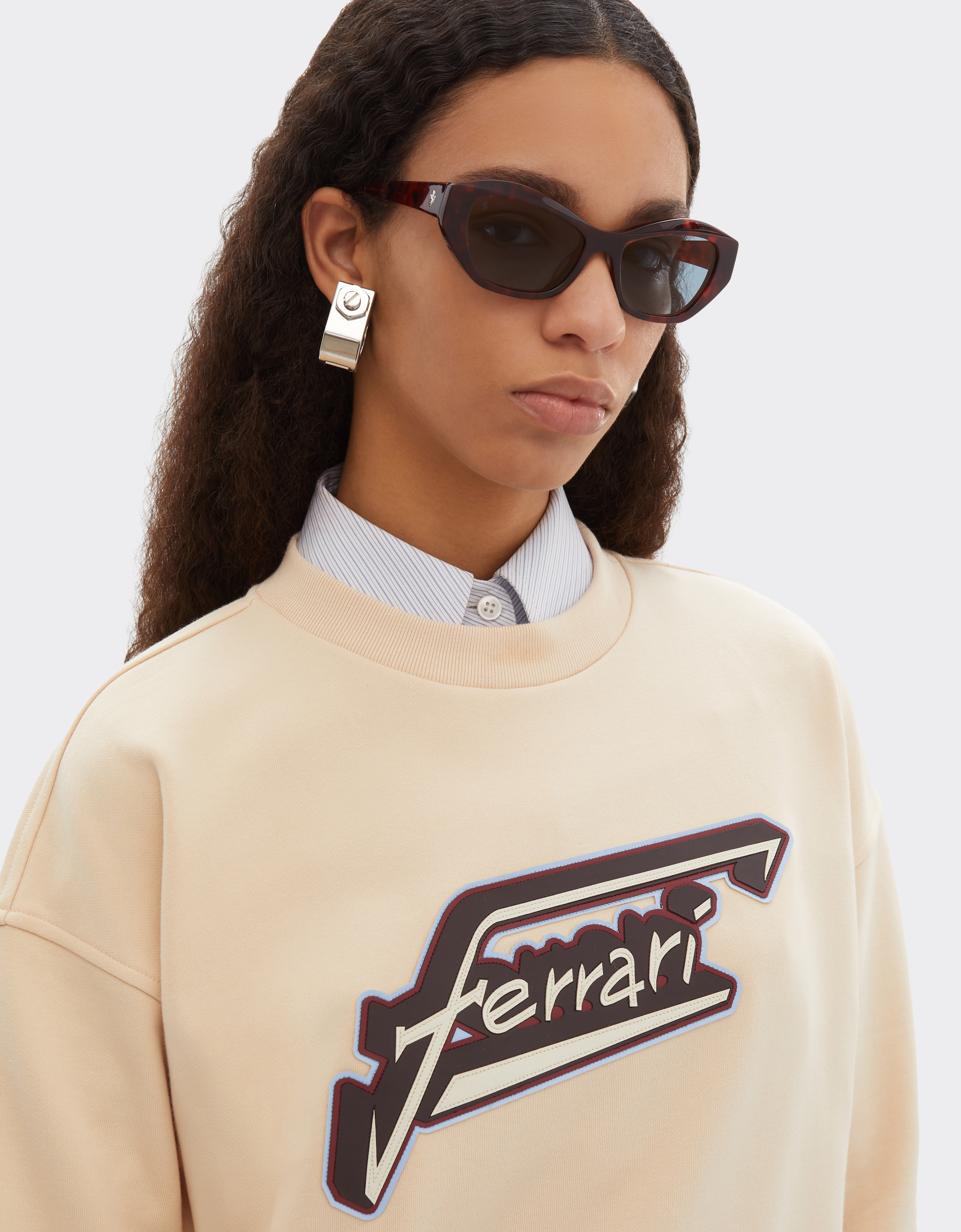  Ferrari Ferrari-sonnenbrille Aus  Rotem Havanna-acetat  Mit Blauen Polarisierten Gläsern - Female Sonnenbrillen Red Brown Os 
