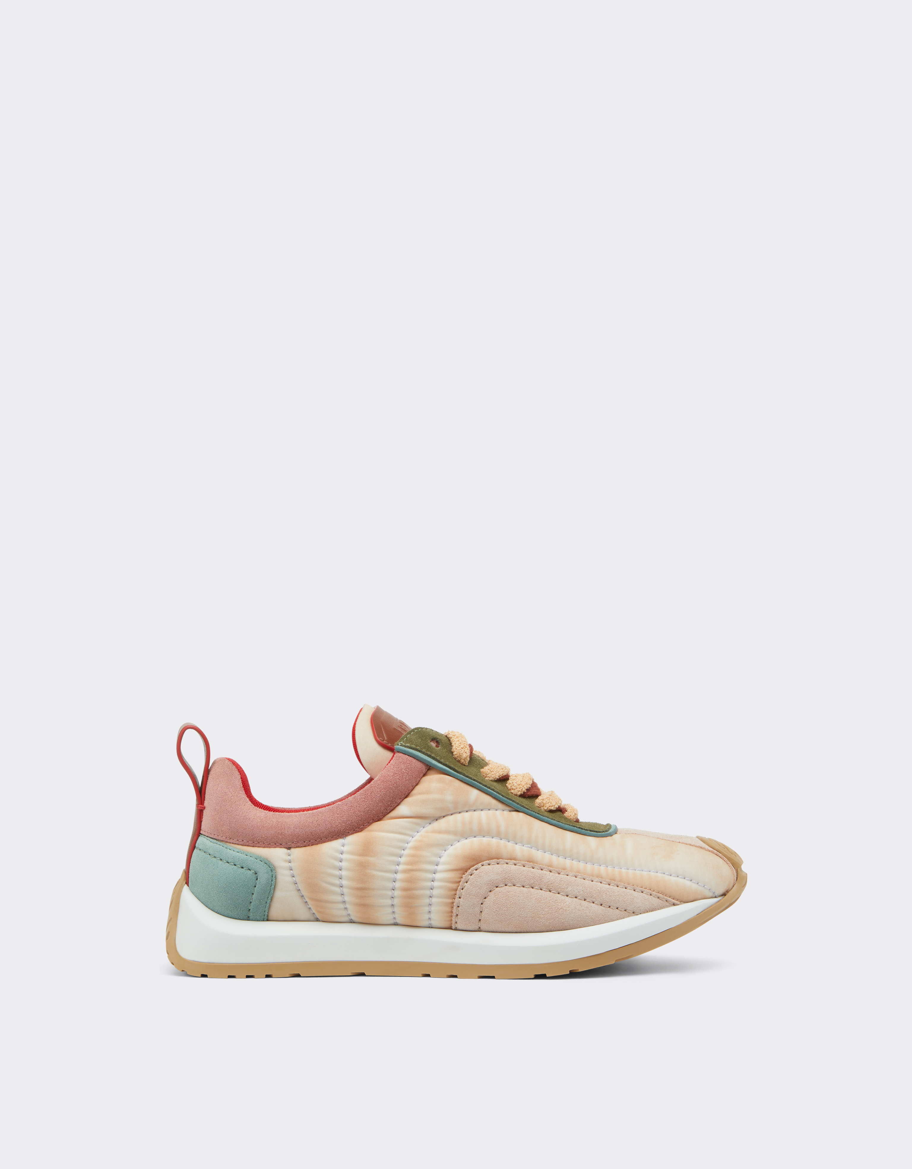 Ferrari Suede, Nappa And Nylon Sneakers In Multi