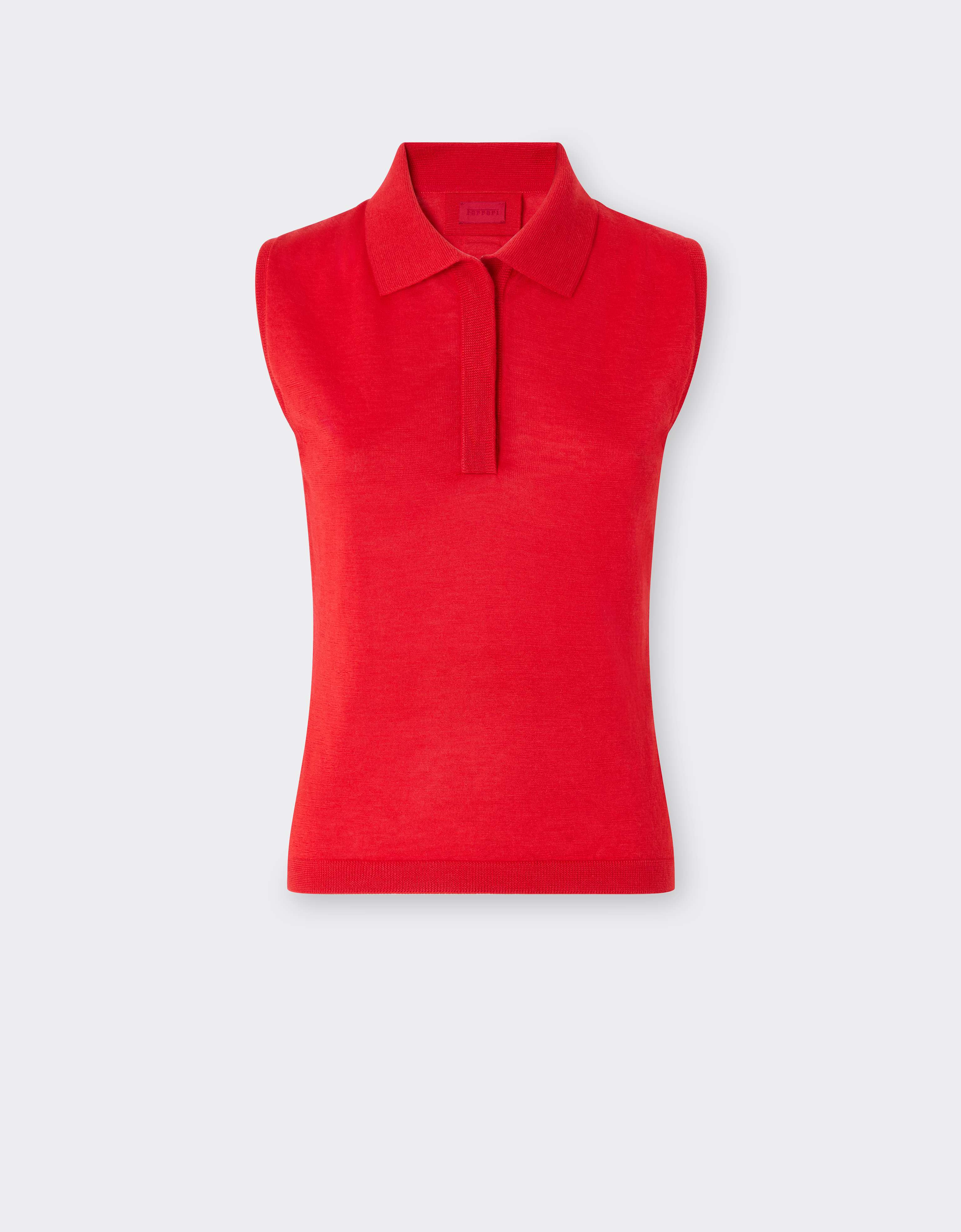 Ferrari Sleeveless Cashmere And Silk Polo