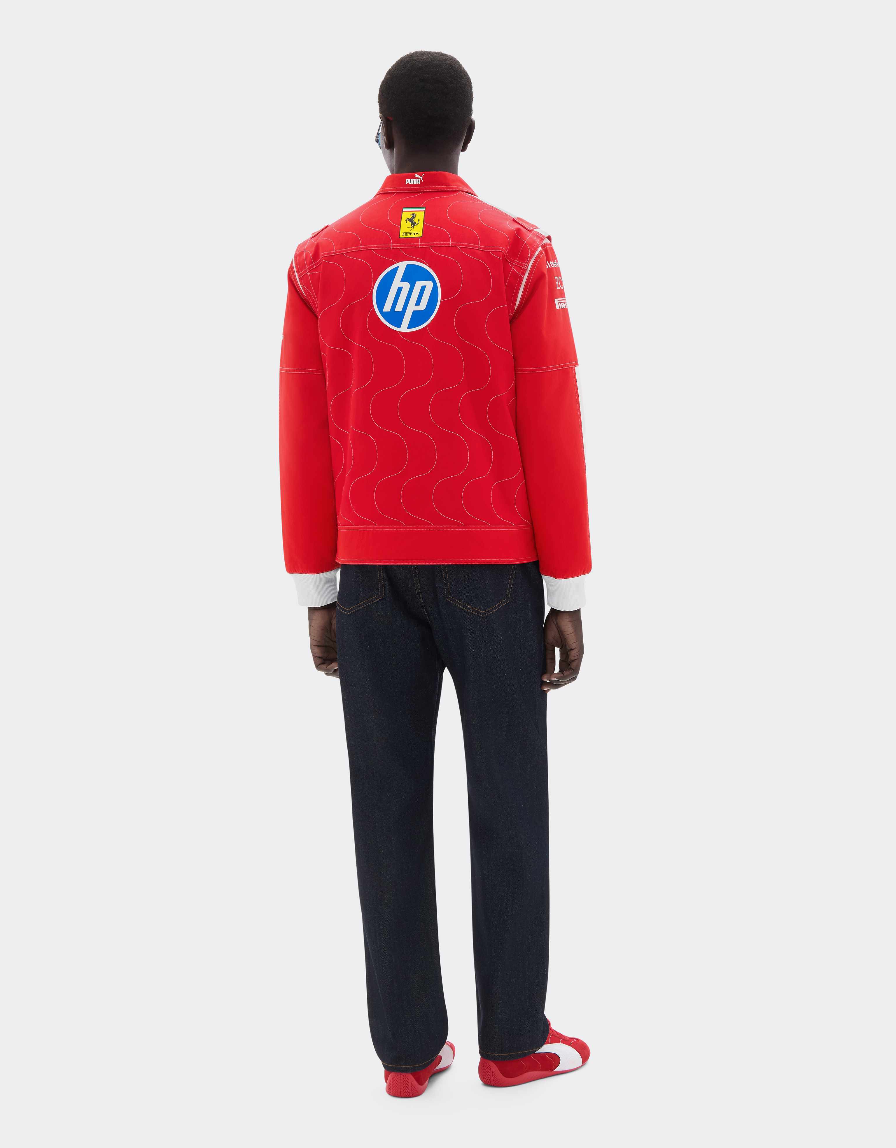 Ferrari Puma For Scuderia  Hp 2025 Monza Limited Edition Team Replica Jacket In Red