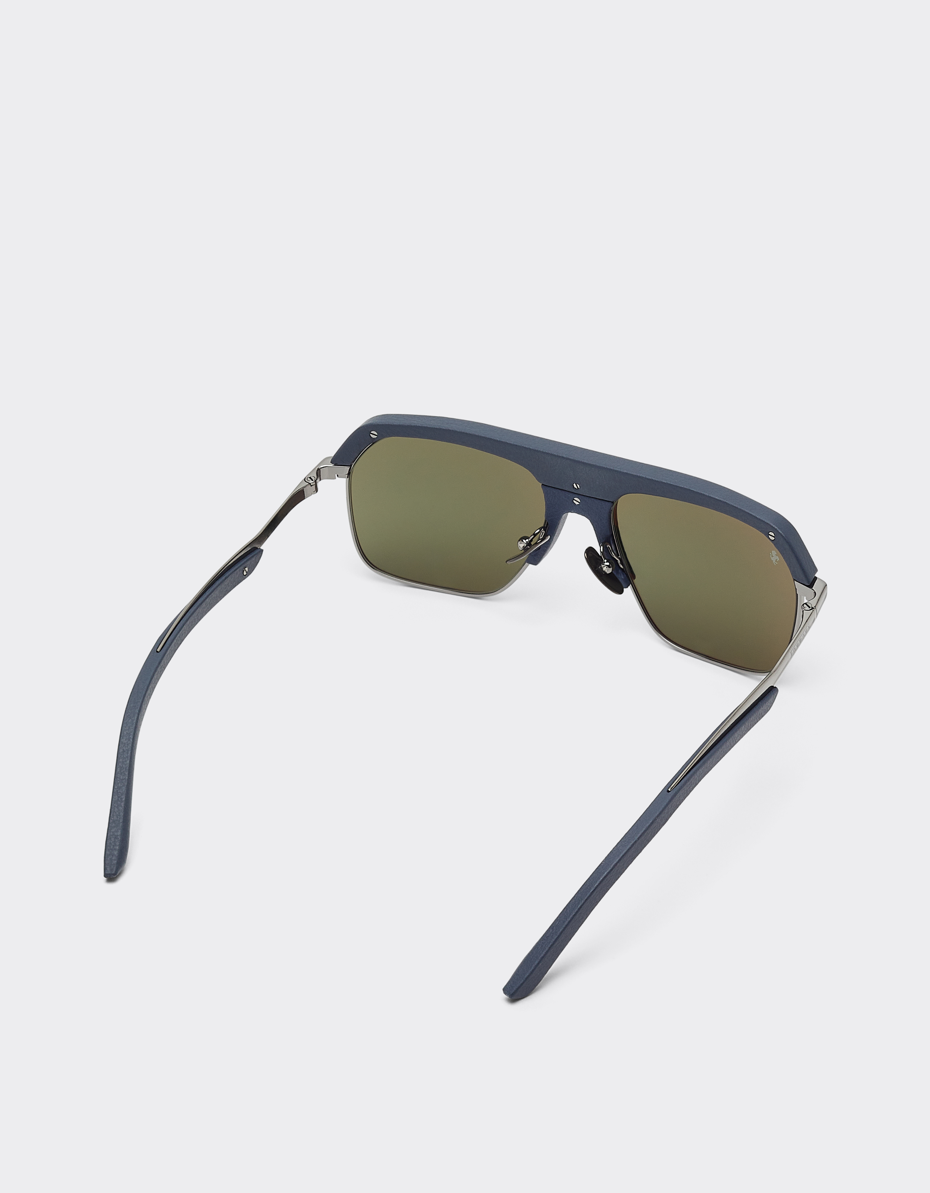Ferrari Sunglasses In Gunmetalmetal With Gray Mirrored Lenses
