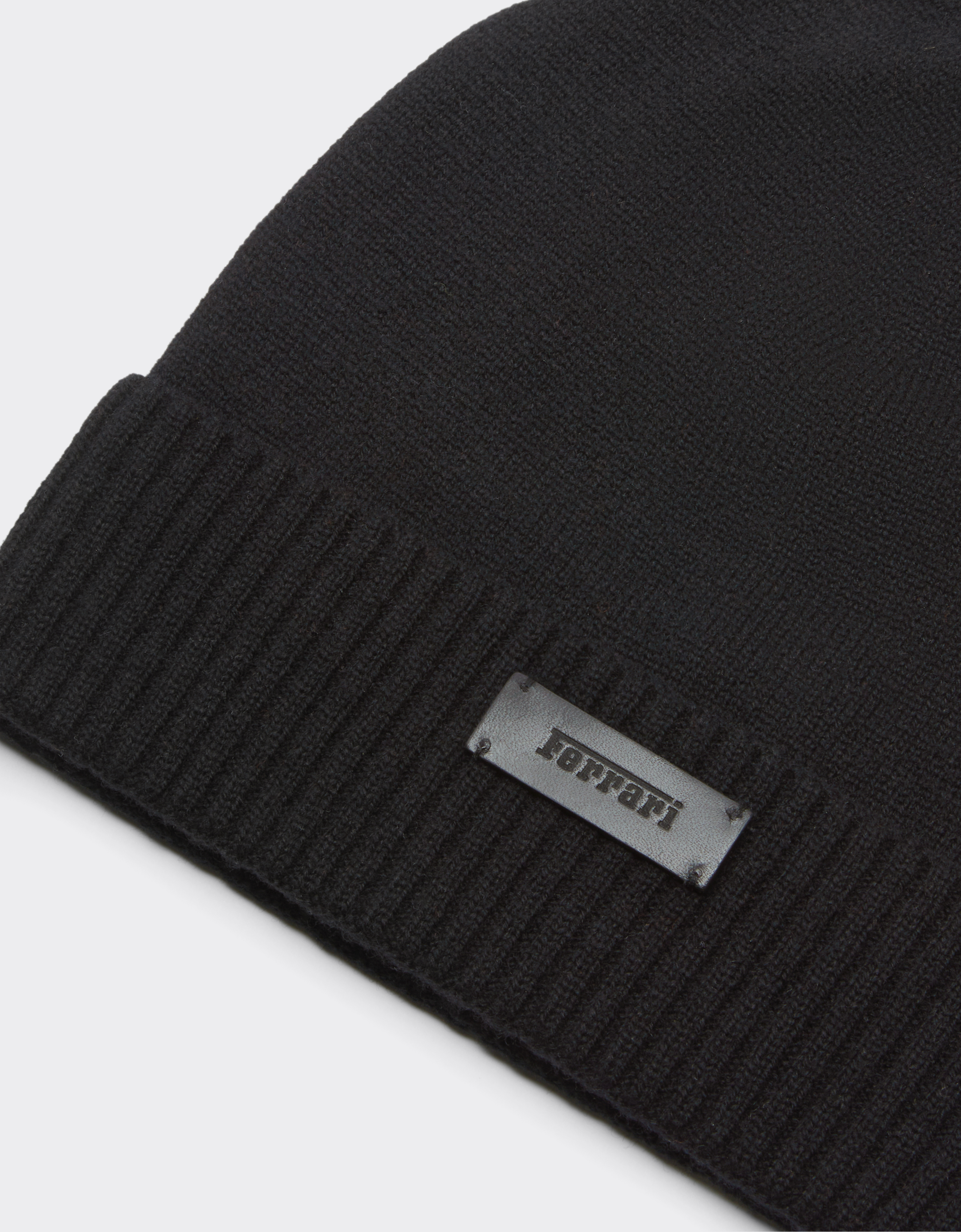 Ferrari Wool And Cashmere Beanie In Black