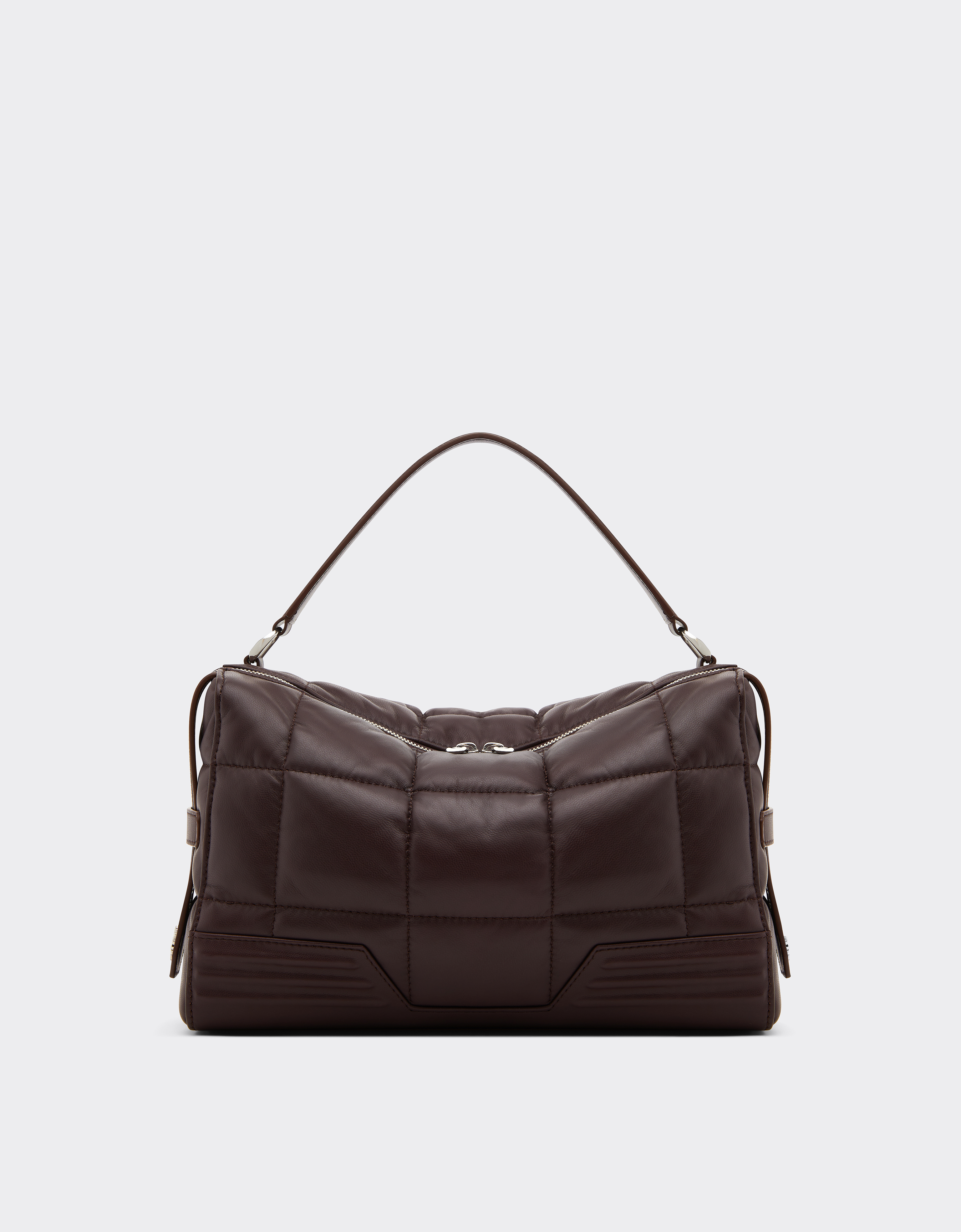 Ferrari Gt Soft Mini Bag In Quilted Leather In Brown