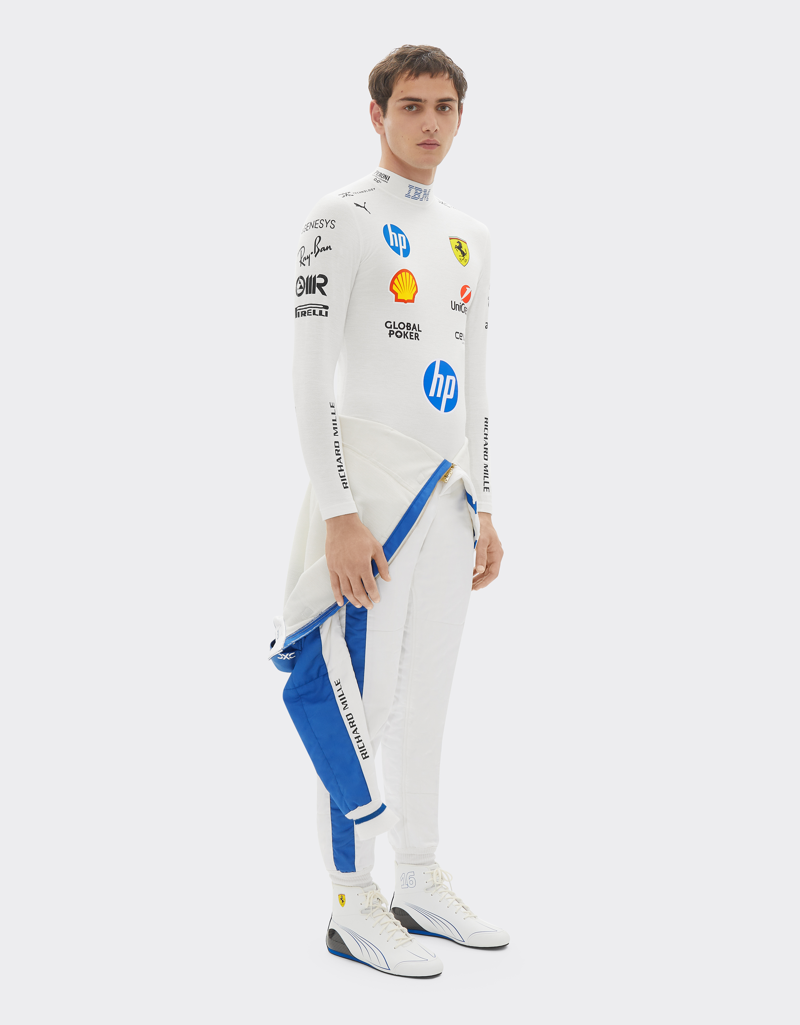  Ferrari Chándal Puma De Lewis Hamilton Para La Scuderia Ferrari -  Otros Artículos Auténticos Blanco óptico M/l 