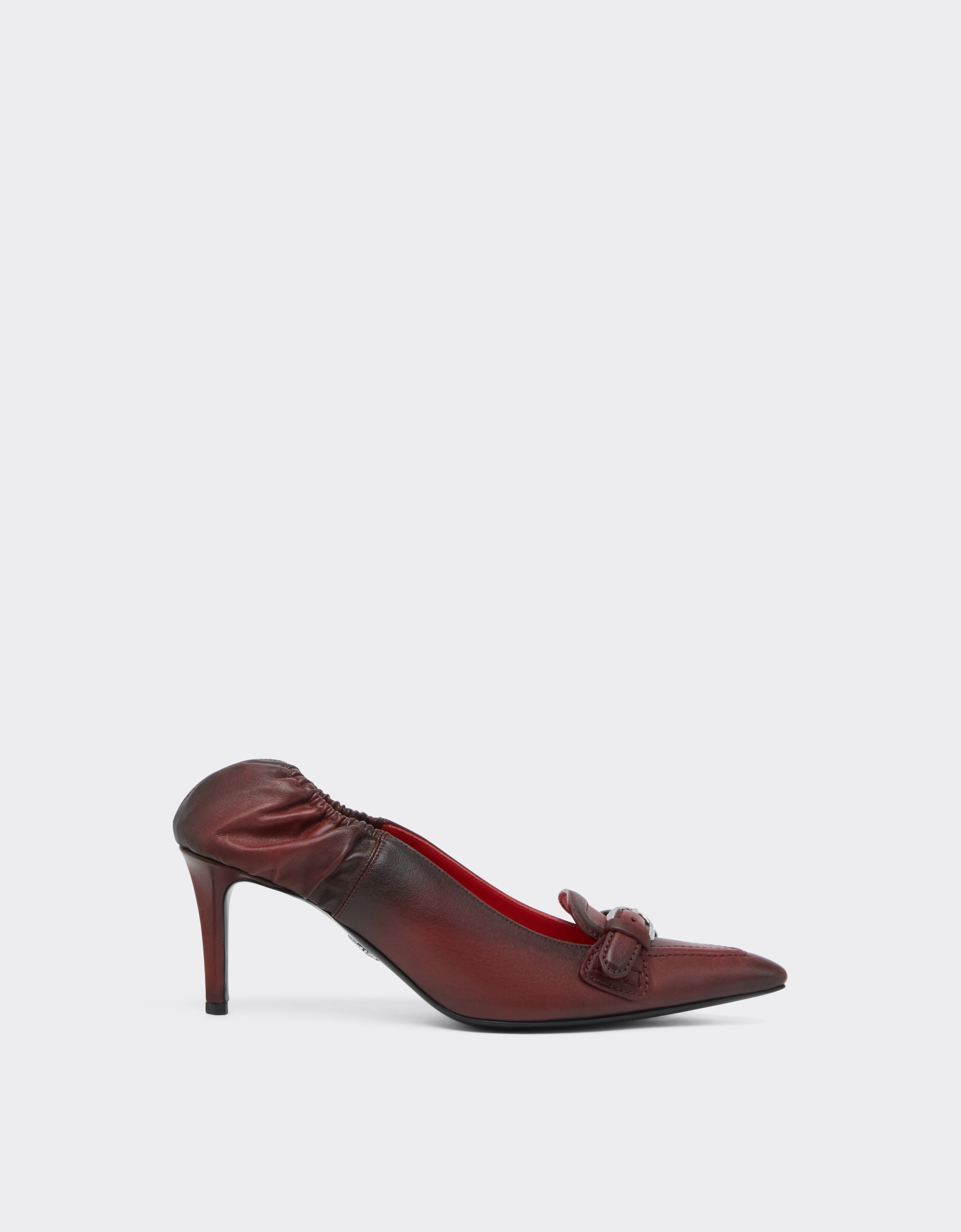 Ferrari Women's Maison Red Leather Heeled Loafers - Shoes & Boots 39
