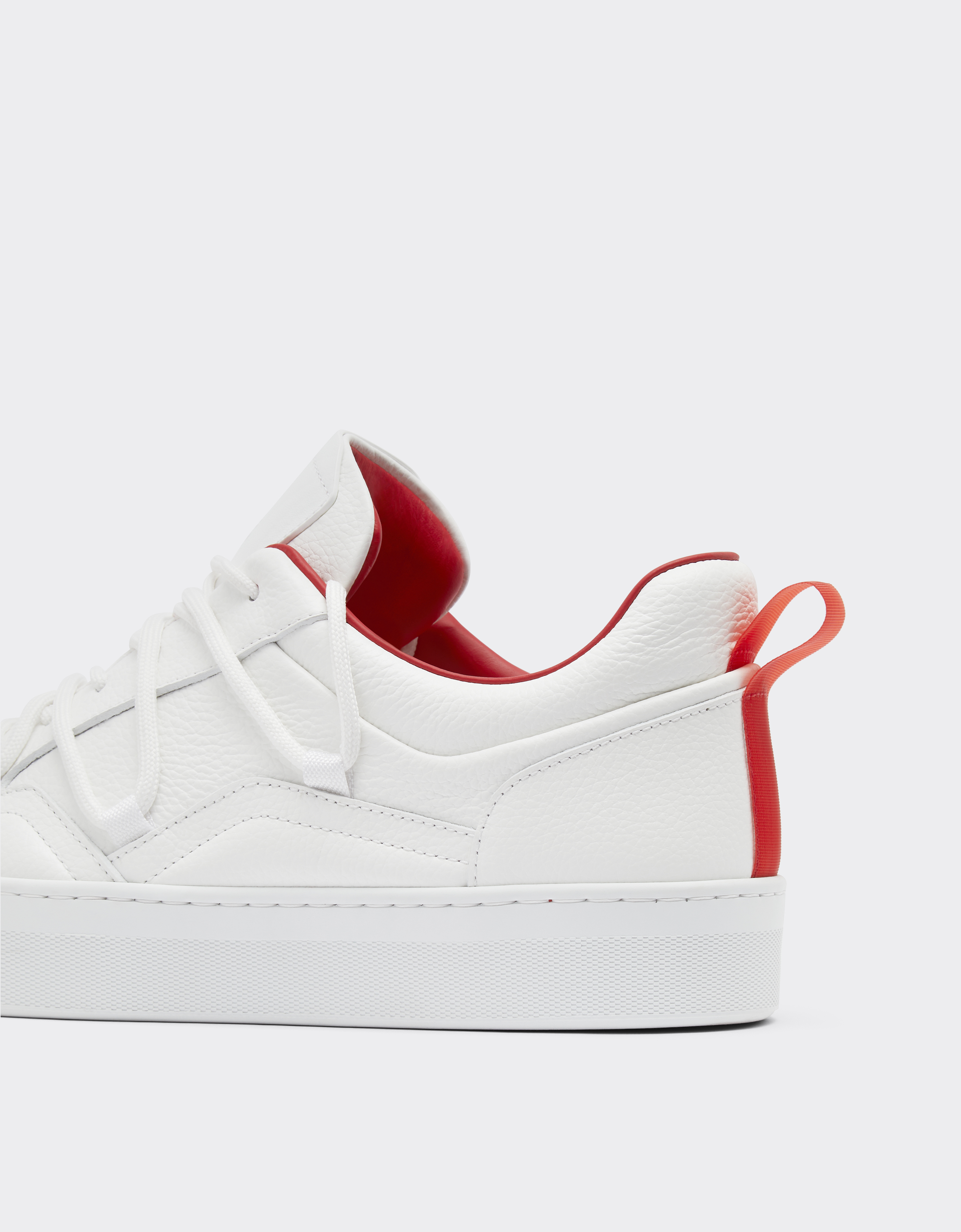 Ferrari Leather Trainers In Optical White
