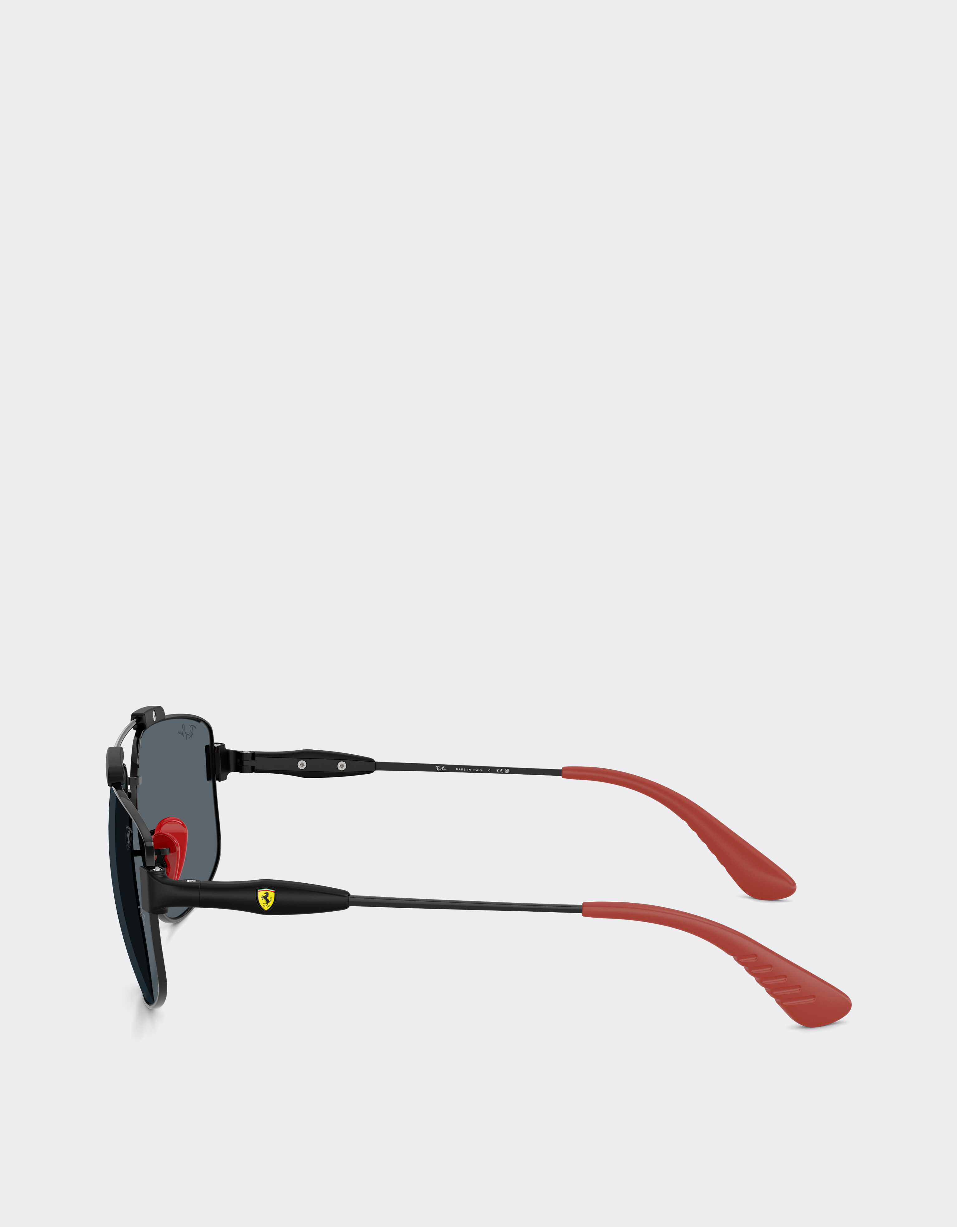 Ferrari Ray-ban For Scuderia  Rb3789m In Black Metal With Blue Lenses