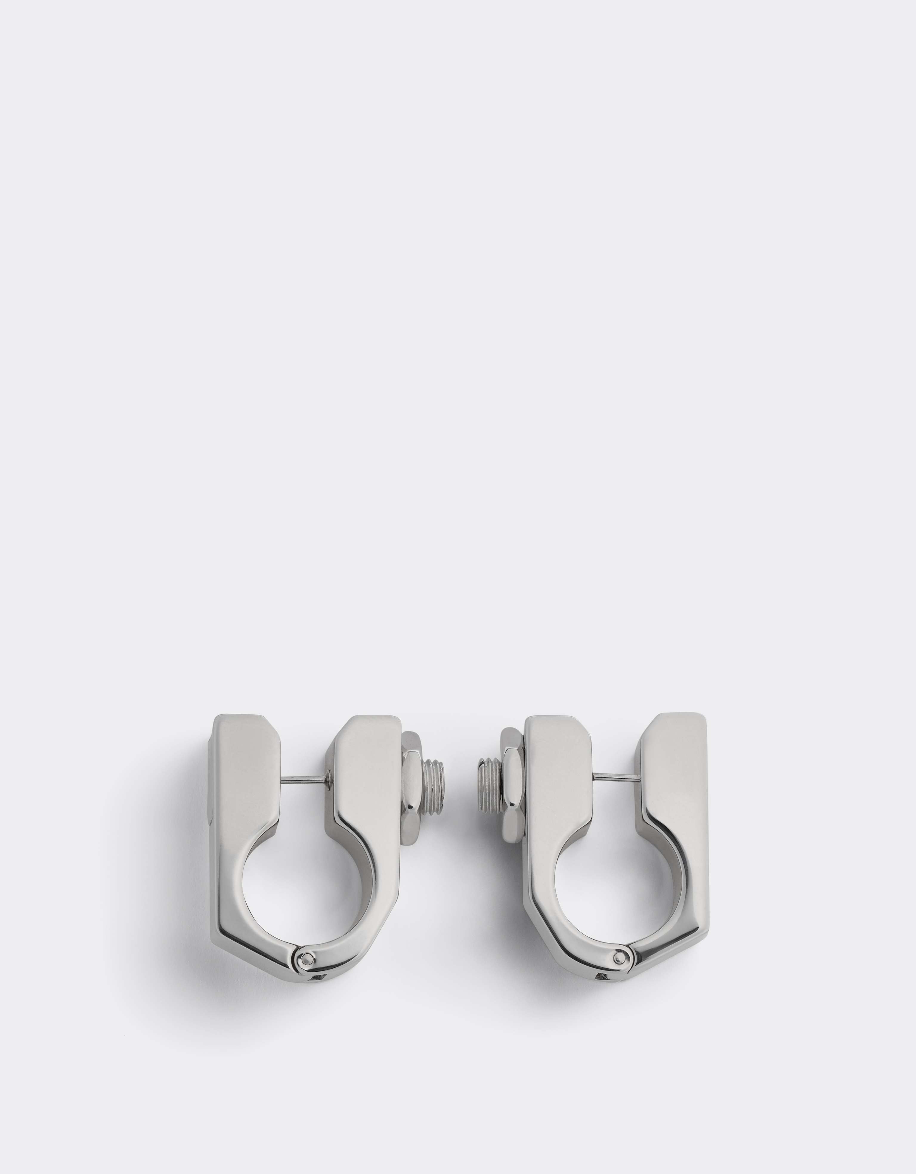  Ferrari Boucles Doreilles Avec Finition Chrome Brillant - Female Boucles D’oreilles Polished Chrome Os 