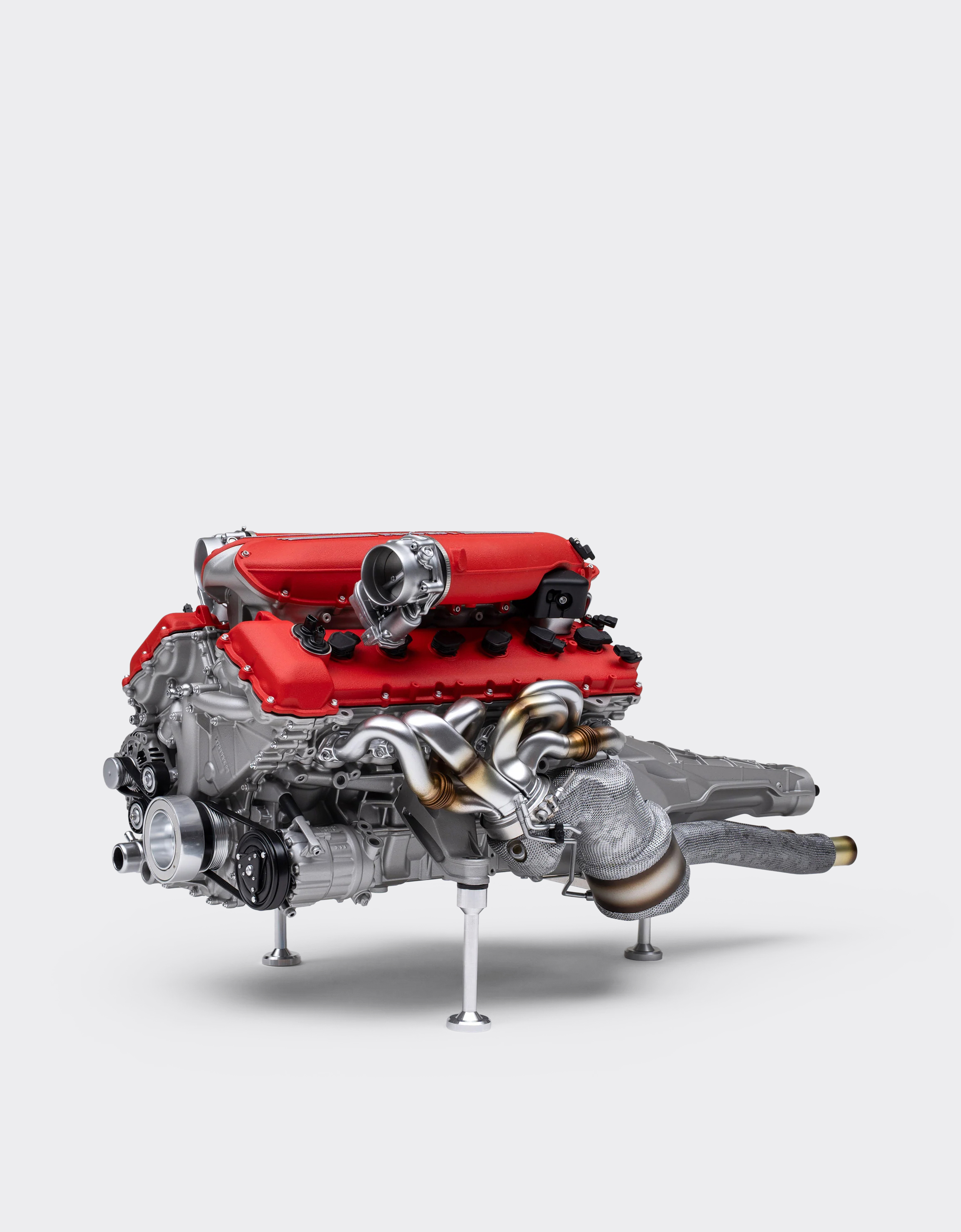 Ferrari Unisex Silver 12-Cylinder Engine And Gearbox Model In 1:4 Scale - Engines Os