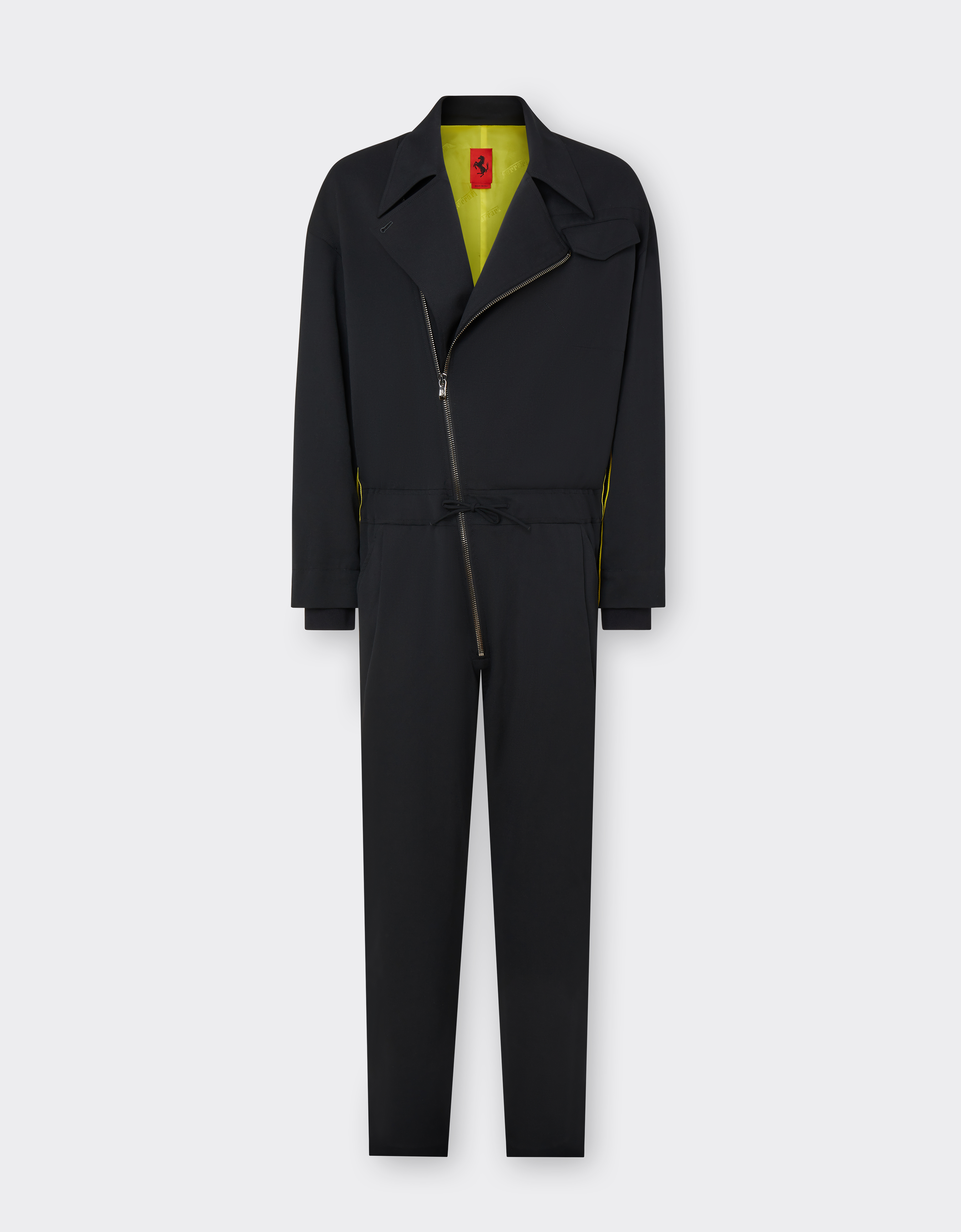 Shop Ferrari Jumpsuit In Technical Wool In Black