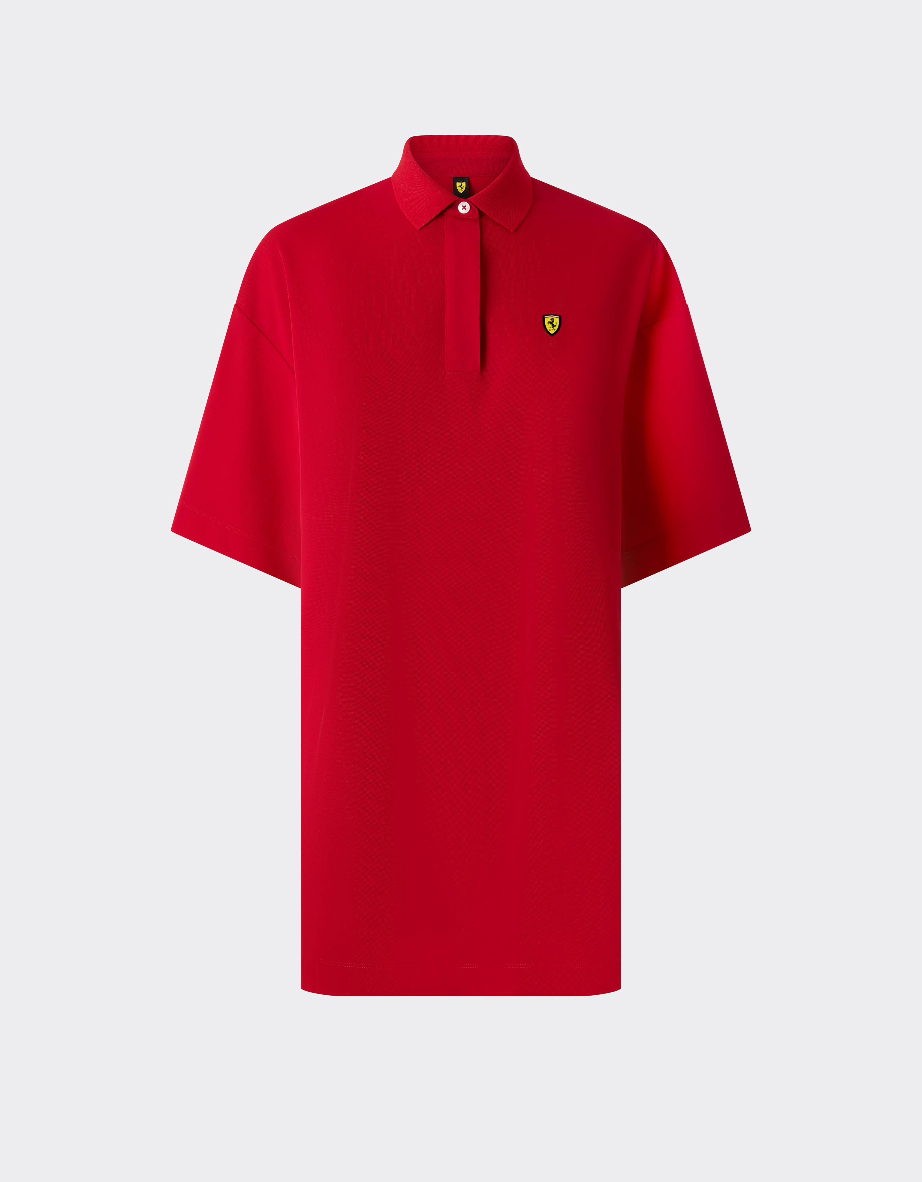 Ferrari Women's Rosso Technical Piqué Polo Mini Dress - Xl