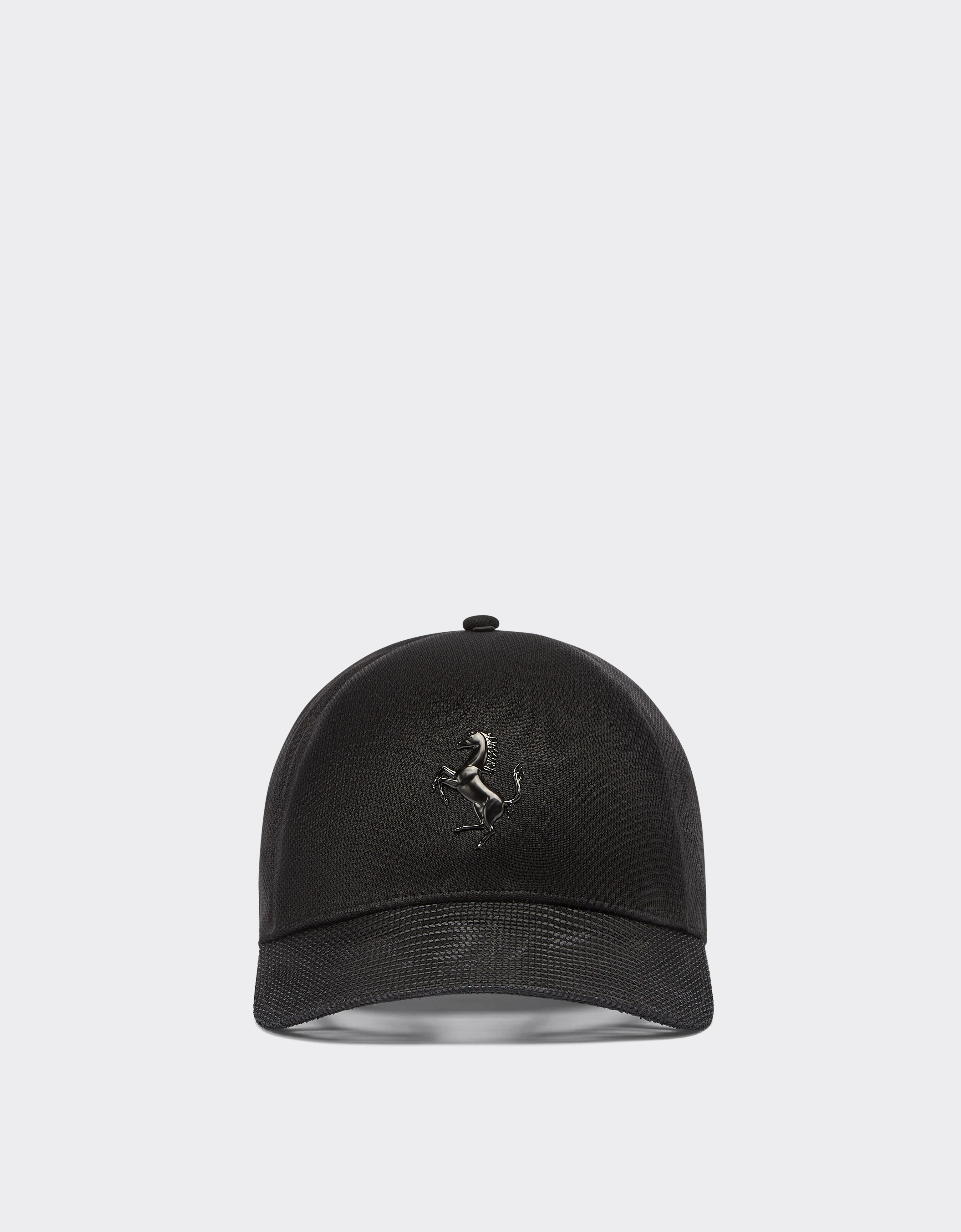 Shop Ferrari Baseball Hat With Transparent Visor In Black