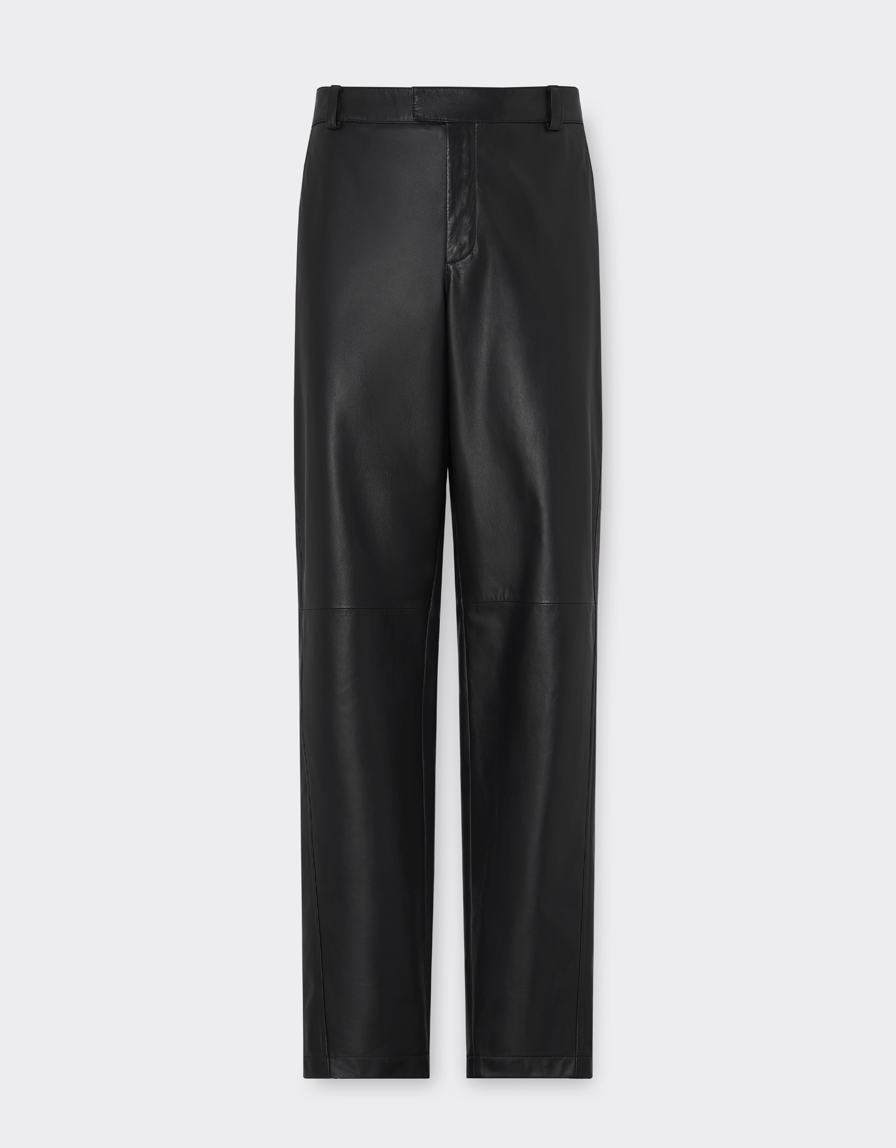 Ferrari Trousers In Nappa Leather In Black