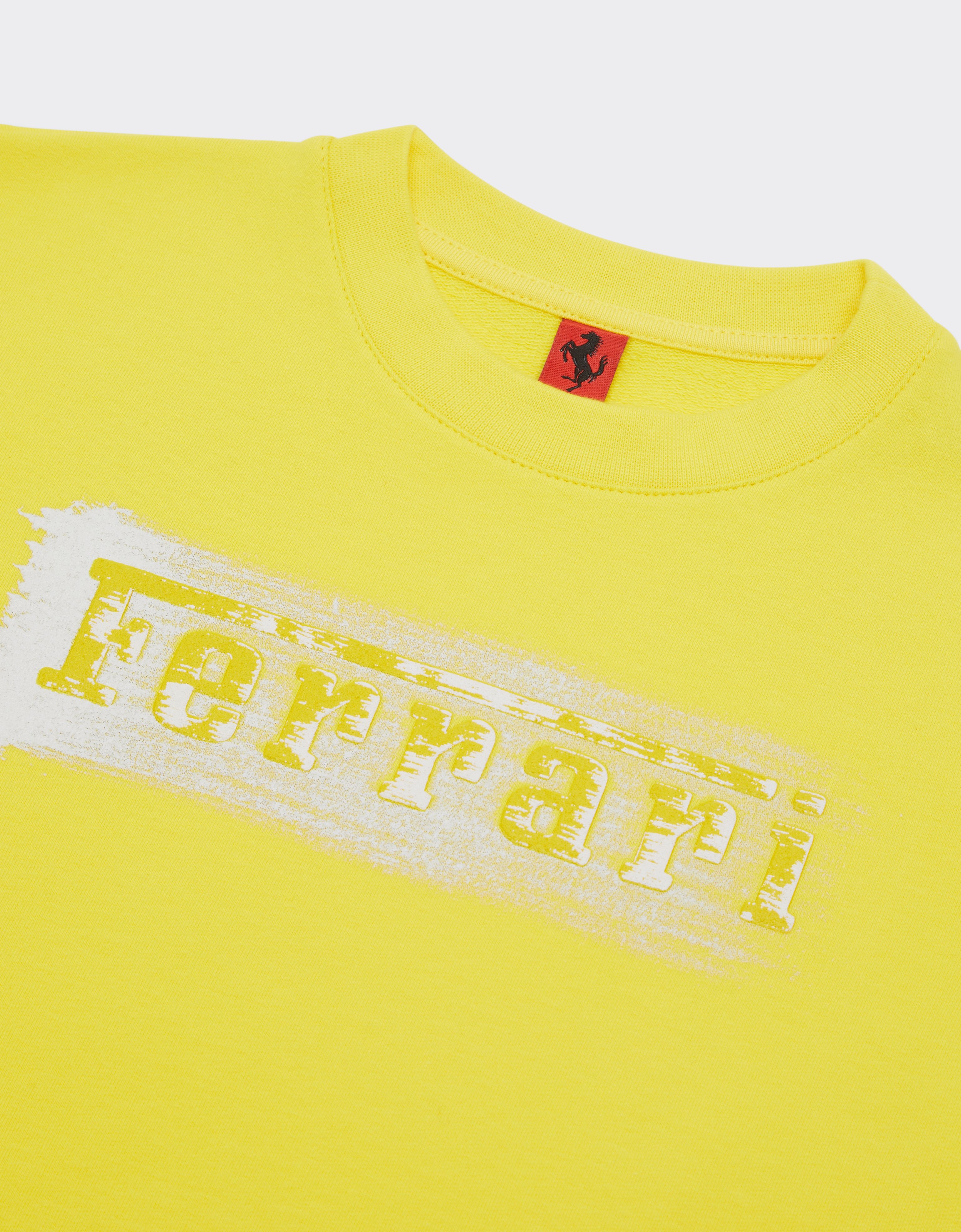  Ferrari Lightweight Sweatshirt With Ferrari Logo -  Jackets And Sweatshirts Giallo Modena 4y 